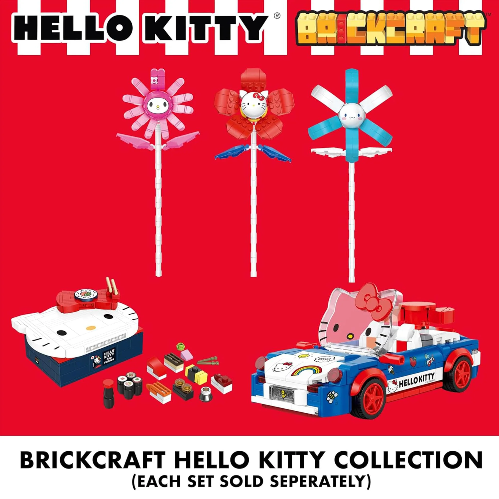 Sanrio Cinnamoroll Flower 80 Piece Brick Building Set - Image 8
