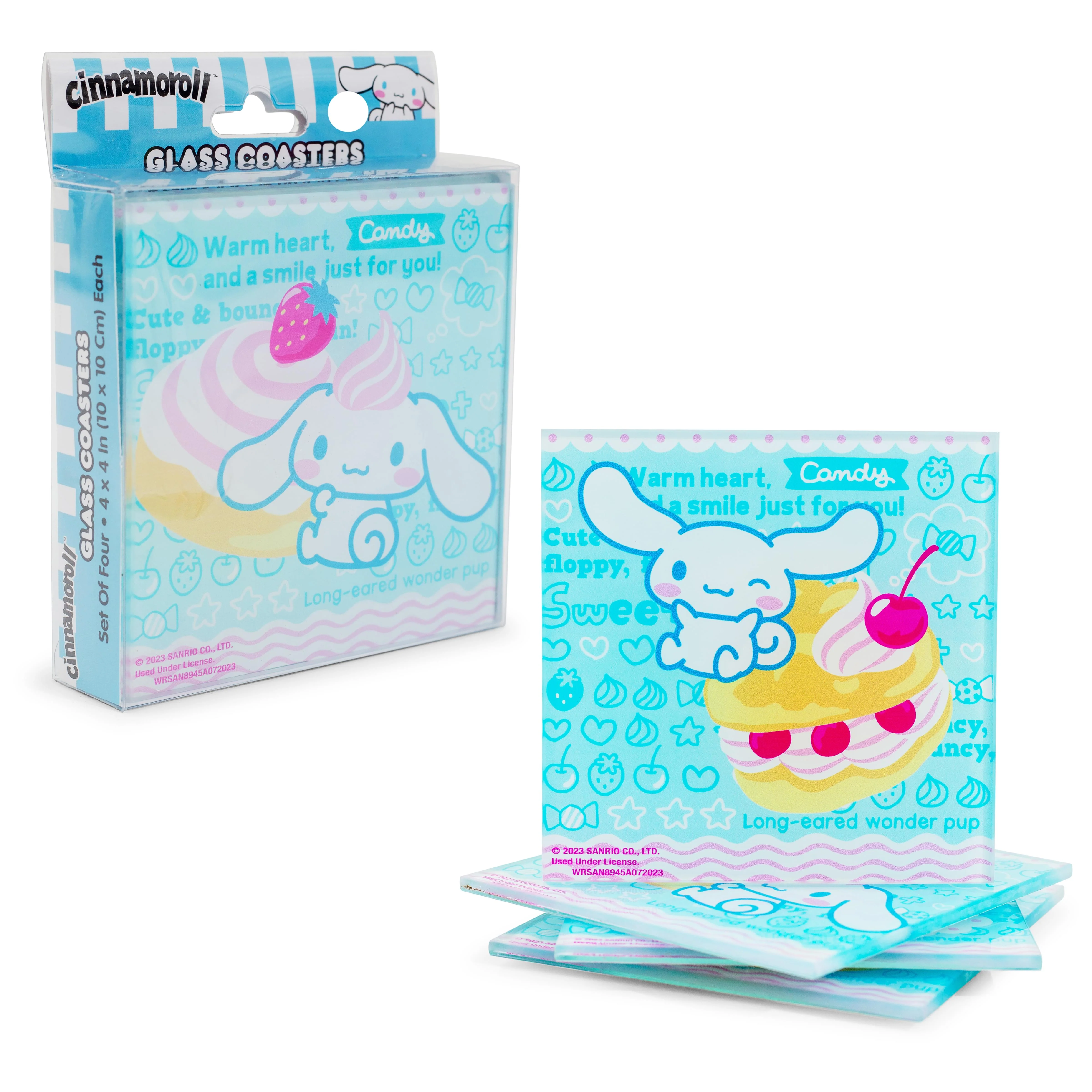 Sanrio Cinnamoroll Glass Coasters | Set of 4 - Image 2