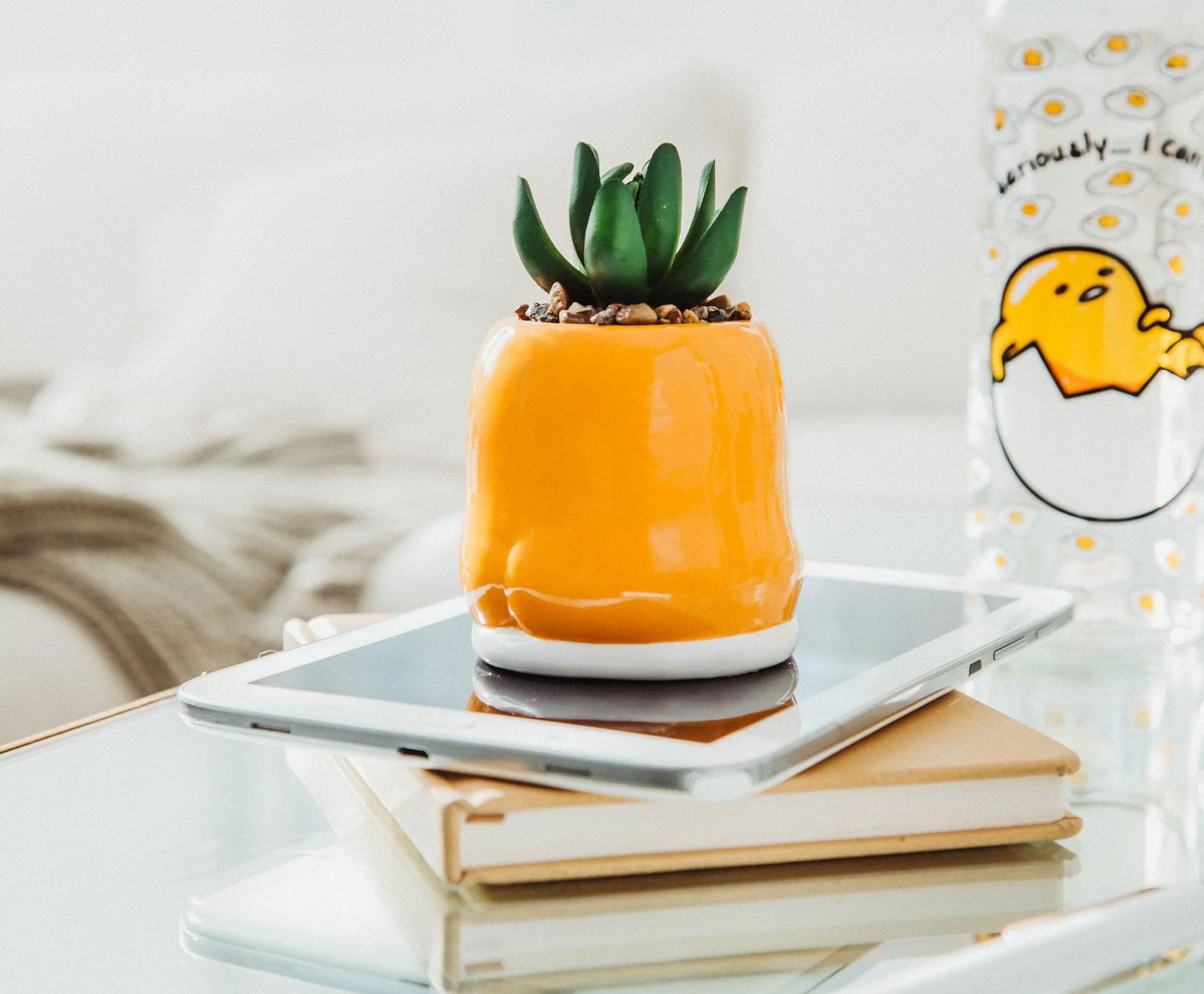 Sanrio Gudetama Meditation 3-Inch Mini Planter With Artificial Succulent - Image 6