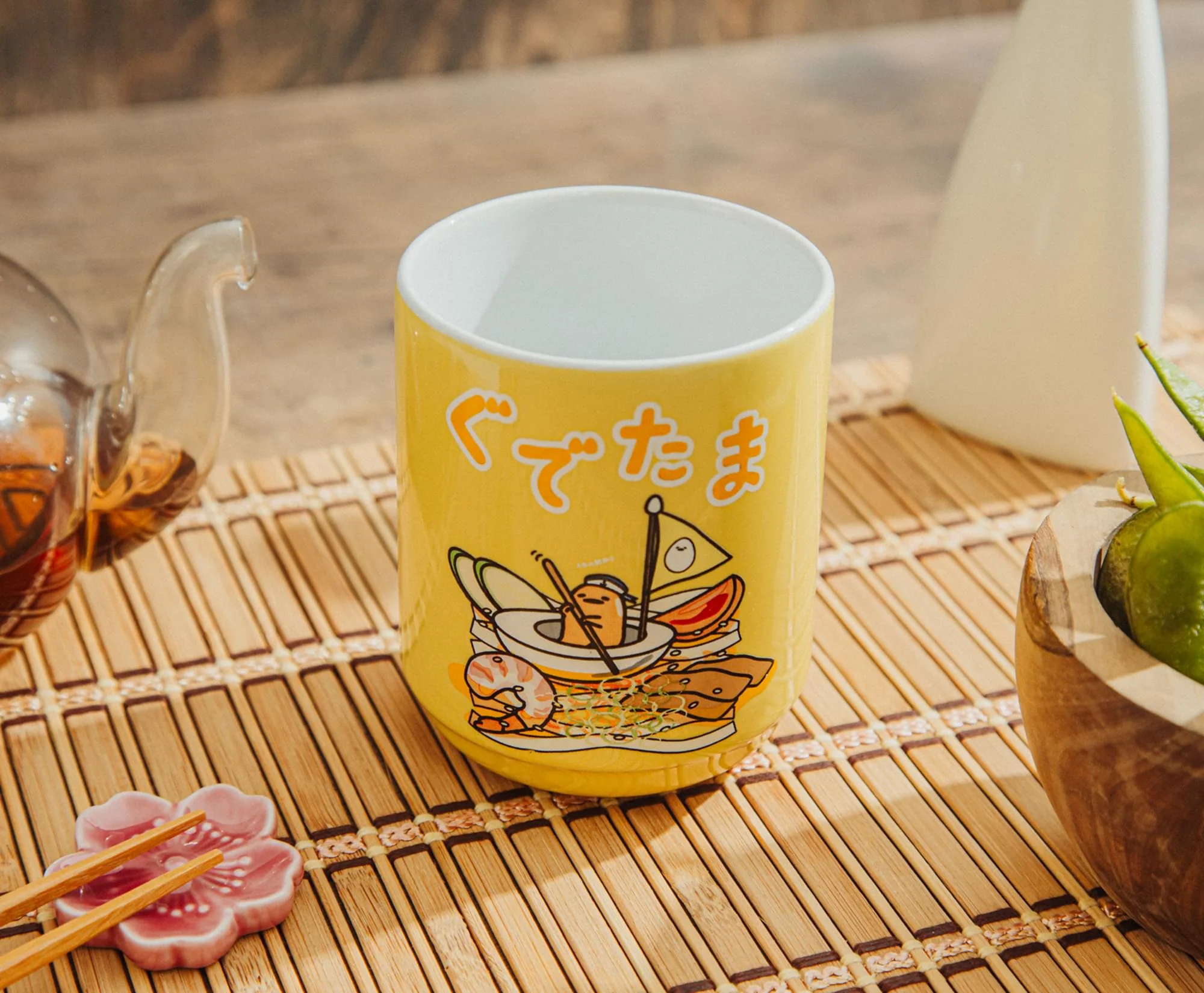 Sanrio Gudetama Sailing On Ramen Asian Ceramic Tea Cup | Holds 9 Ounces - Image 7