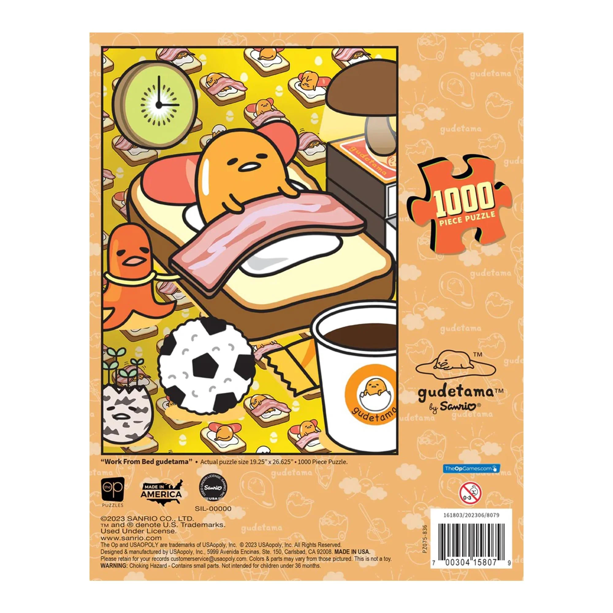 Sanrio Gudetama "Work From Bed" 1000 Piece Jigsaw Puzzle - Image 5