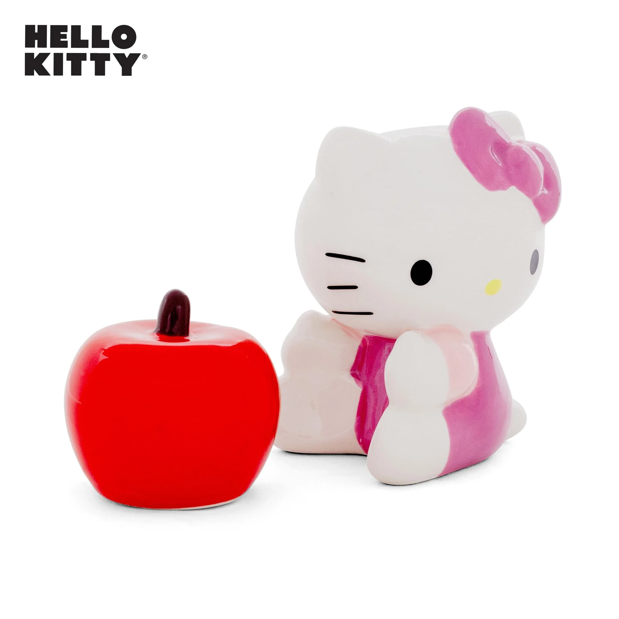 Sanrio Hello Kitty and Apple Ceramic Salt and Pepper Shaker Set - Image 3