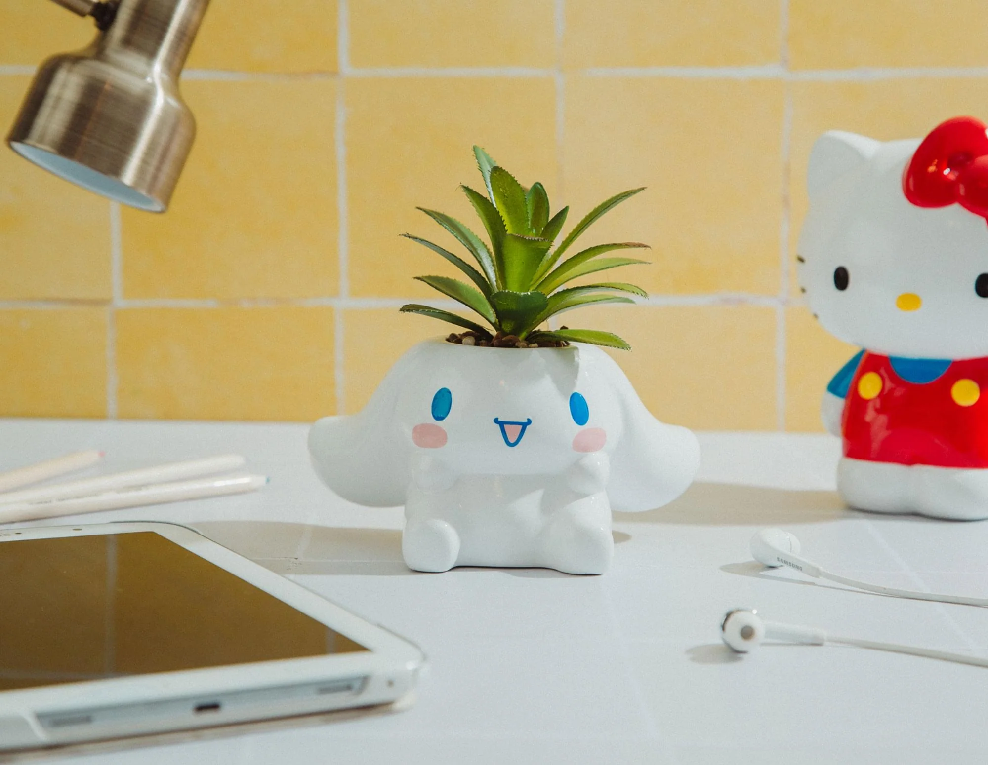Sanrio Cinnamoroll 3-Inch Ceramic Mini Planter With Artificial Succulent - Image 4