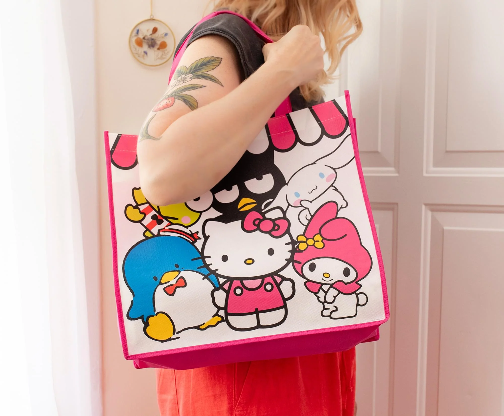 Sanrio Hello Kitty and Friends Eco Friendly Tote Bag | 15" x 5.5" x 13.5" - Image 5