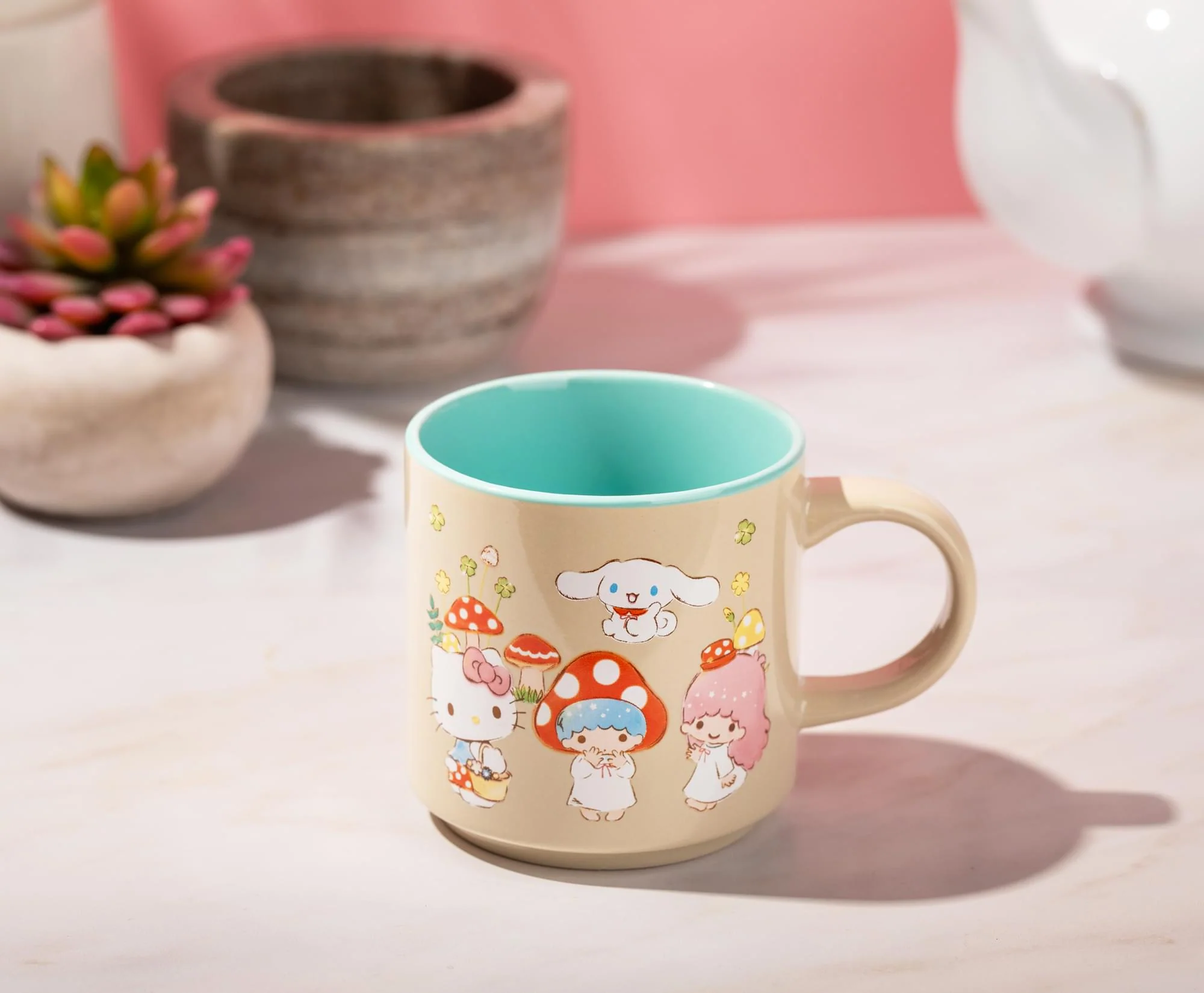 Sanrio Hello Kitty and Friends Mushroom Crew Single Stackable Ceramic Mug - Image 3