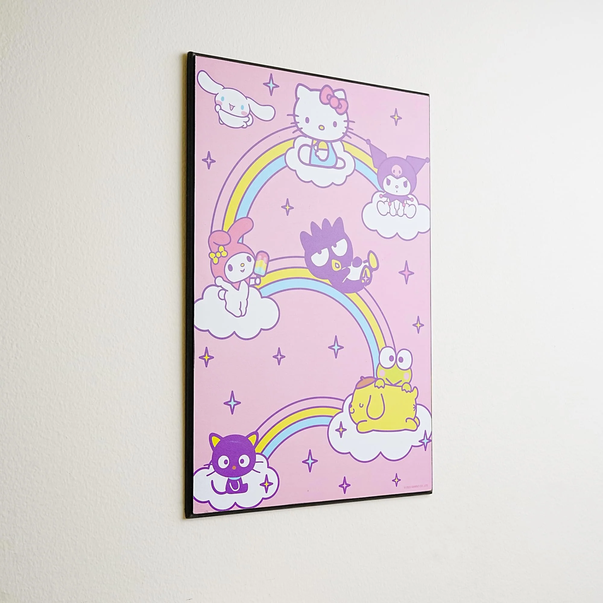 Sanrio Hello Kitty and Friends Rainbows And Clouds 13 x 19 Inch Framed MDF Wall Art - Image 4