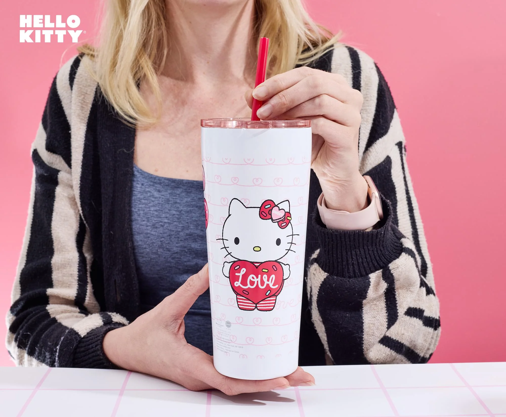 Sanrio Hello Kitty Balloons and Love 22-Ounce Stainless Steel Tumbler - Image 4
