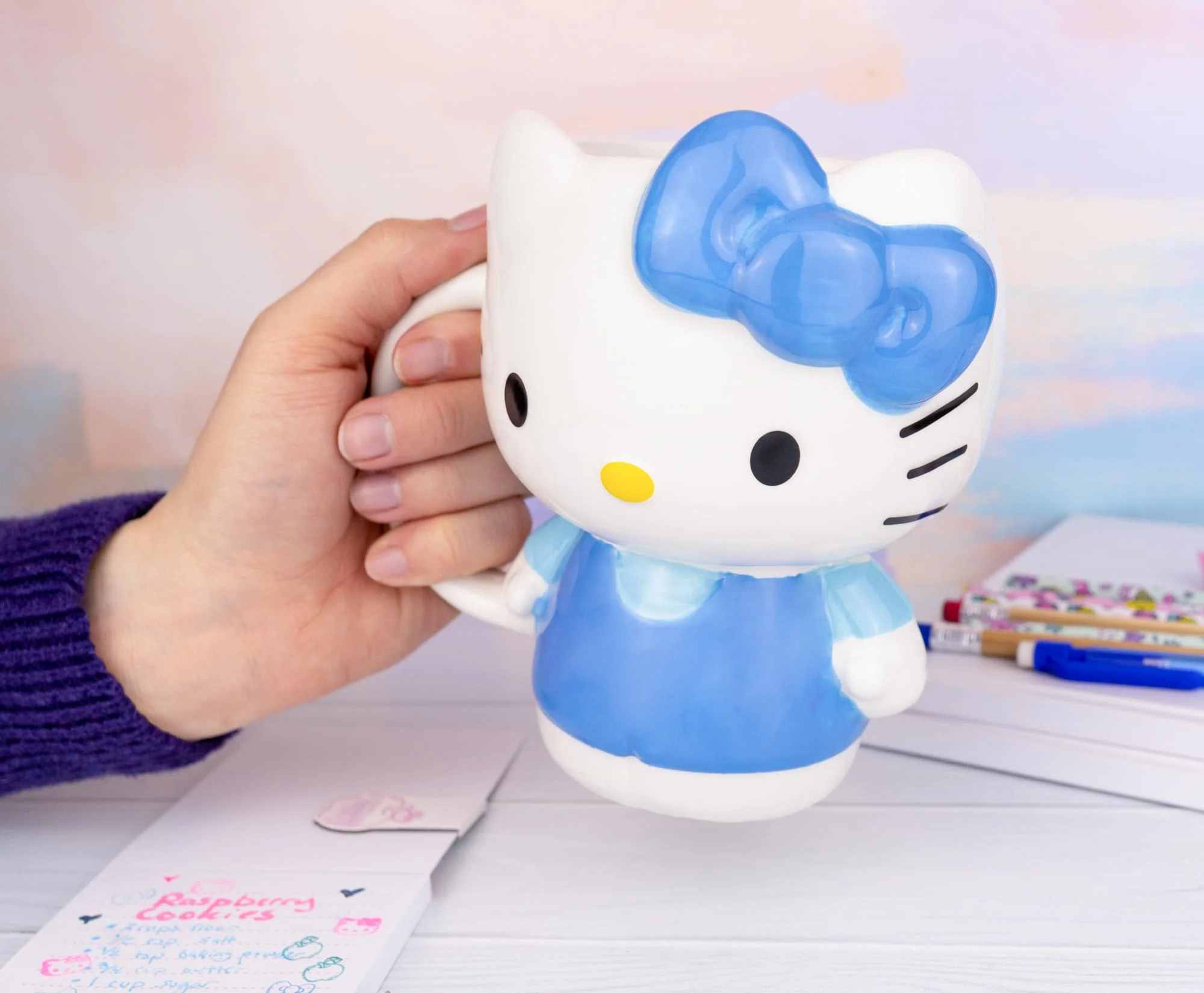 Sanrio Hello Kitty Blue Sculpted Ceramic Mug | Holds 20 Ounces - Image 7