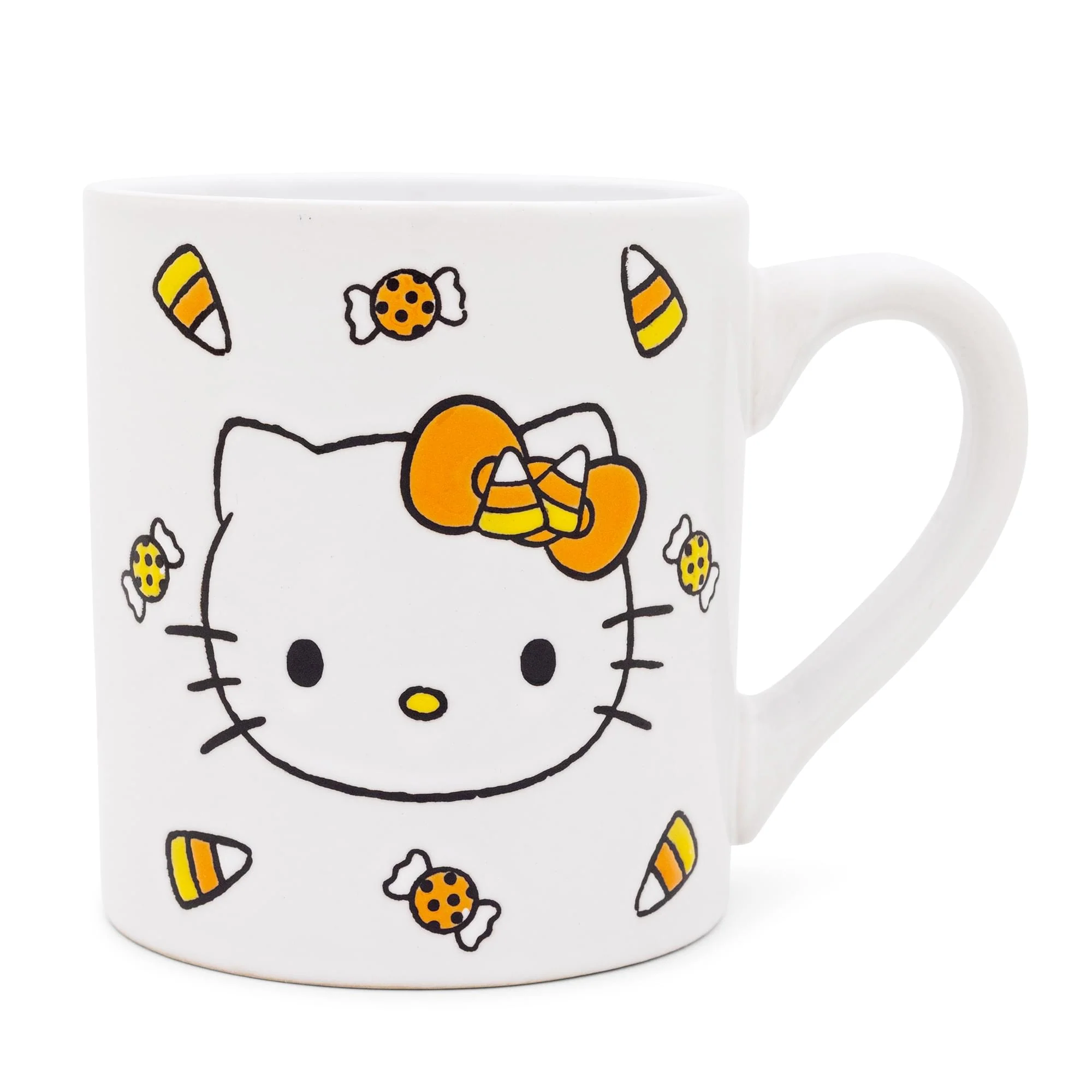 Sanrio Hello Kitty Candy Corn Wax Resist Ceramic Pottery Mug | Holds 14 Ounces - Image 2