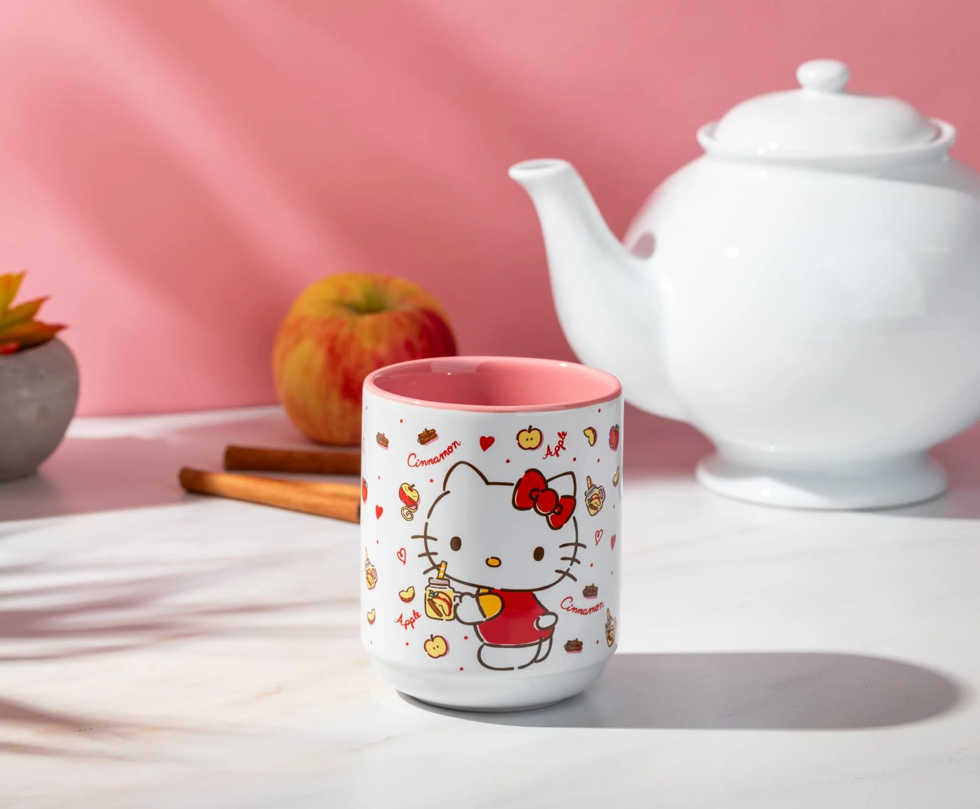 Sanrio Hello Kitty Cinnamon Apples Asian Ceramic Tea Cup | Holds 12 Ounces - Image 6