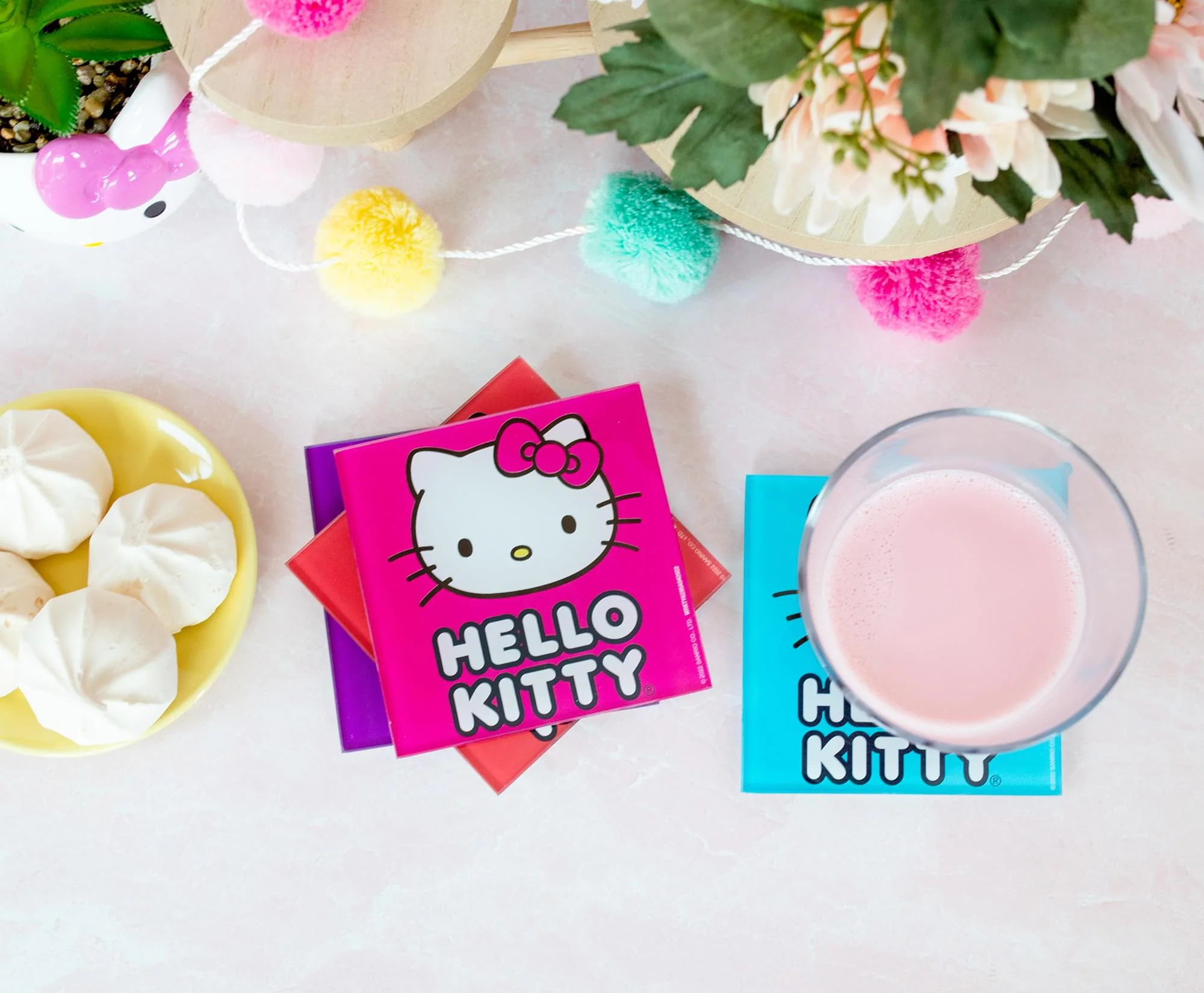 Sanrio Hello Kitty Colors Glass Coasters | Set of 4 - Image 3