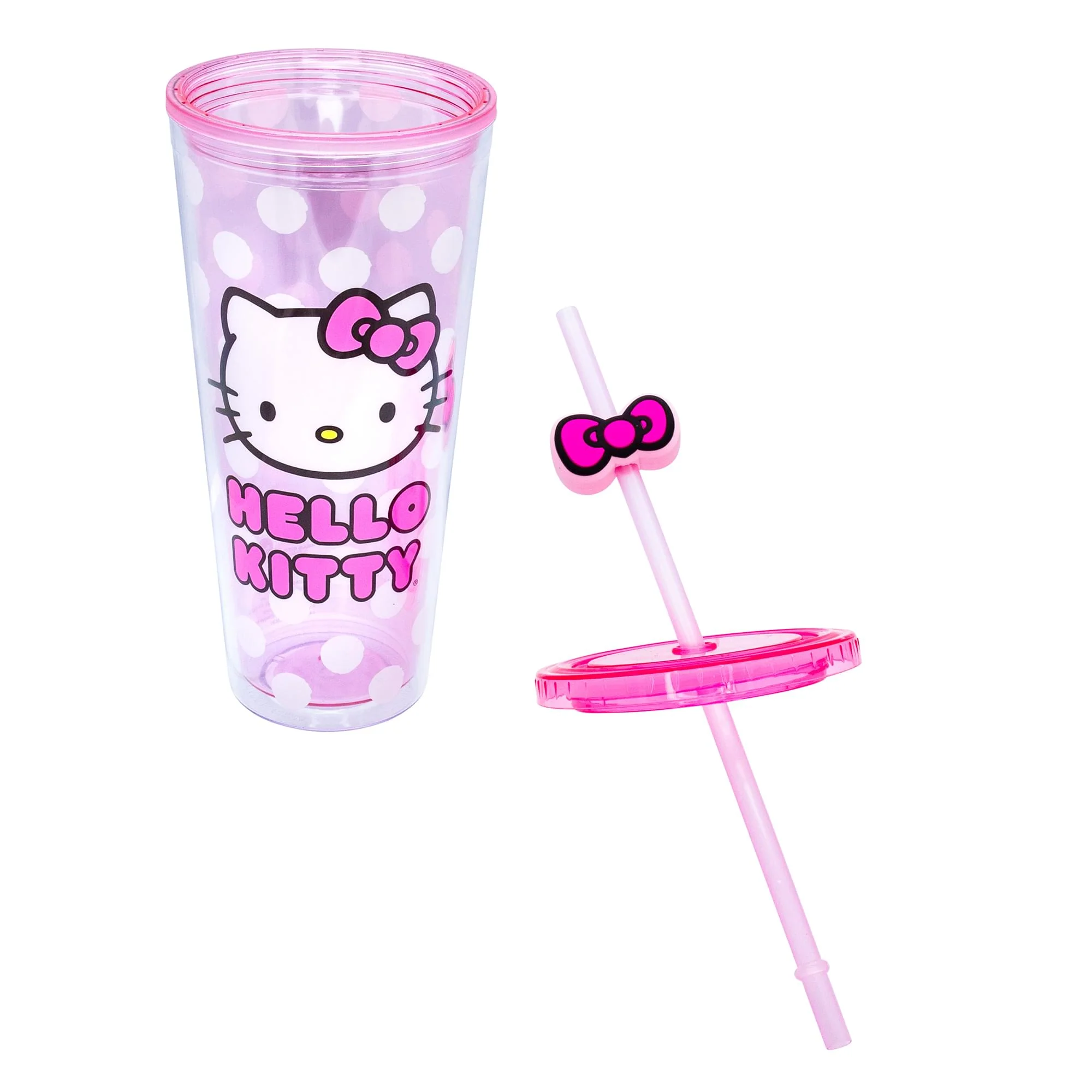 Sanrio Hello Kitty Face Carnival Cup With Lid and Topper Straw | Holds 24 Ounces - Image 2