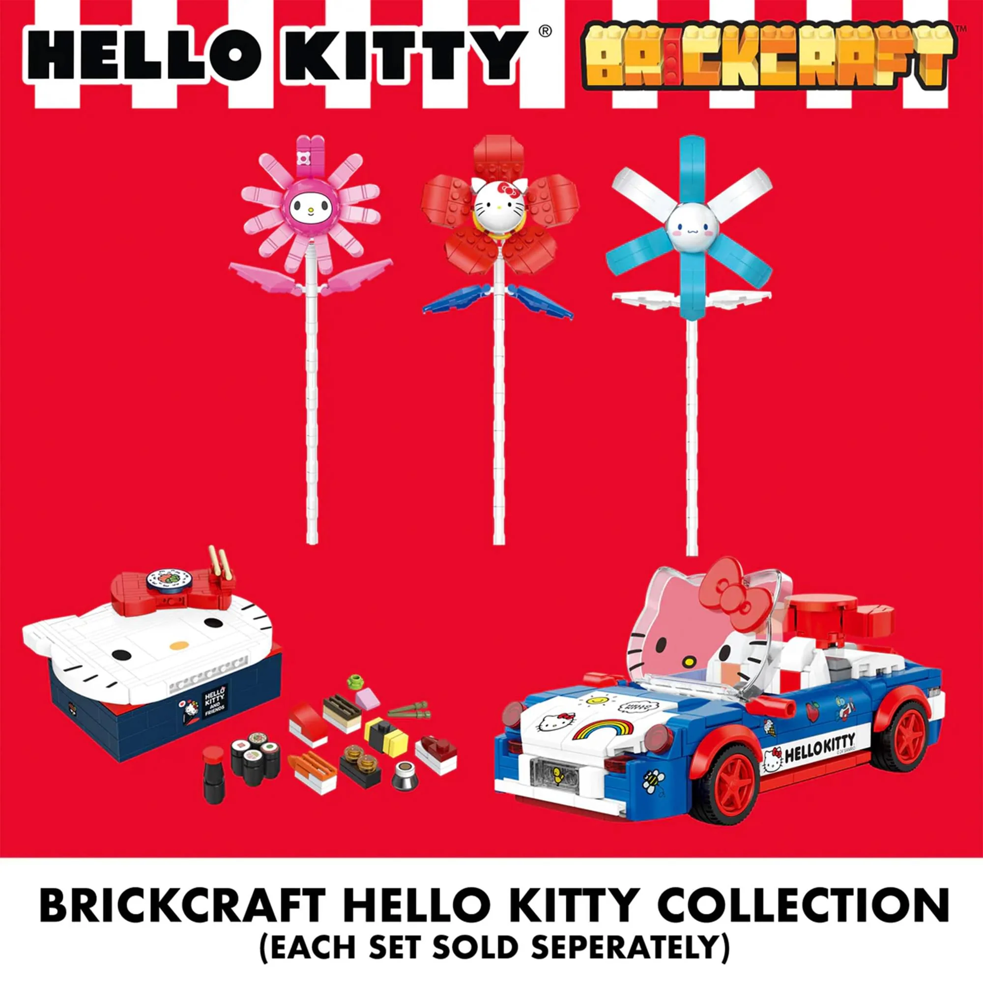 Sanrio Hello Kitty Flower 74-Piece Brickcraft Building Set - Image 8