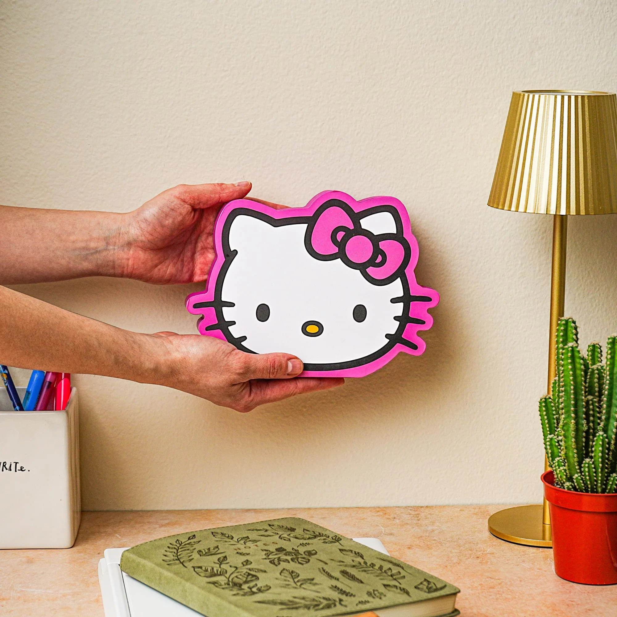 Sanrio Hello Kitty Glitter Bow Die-Cut Wooden Wall Art | 6 x 8 Inches - Image 5