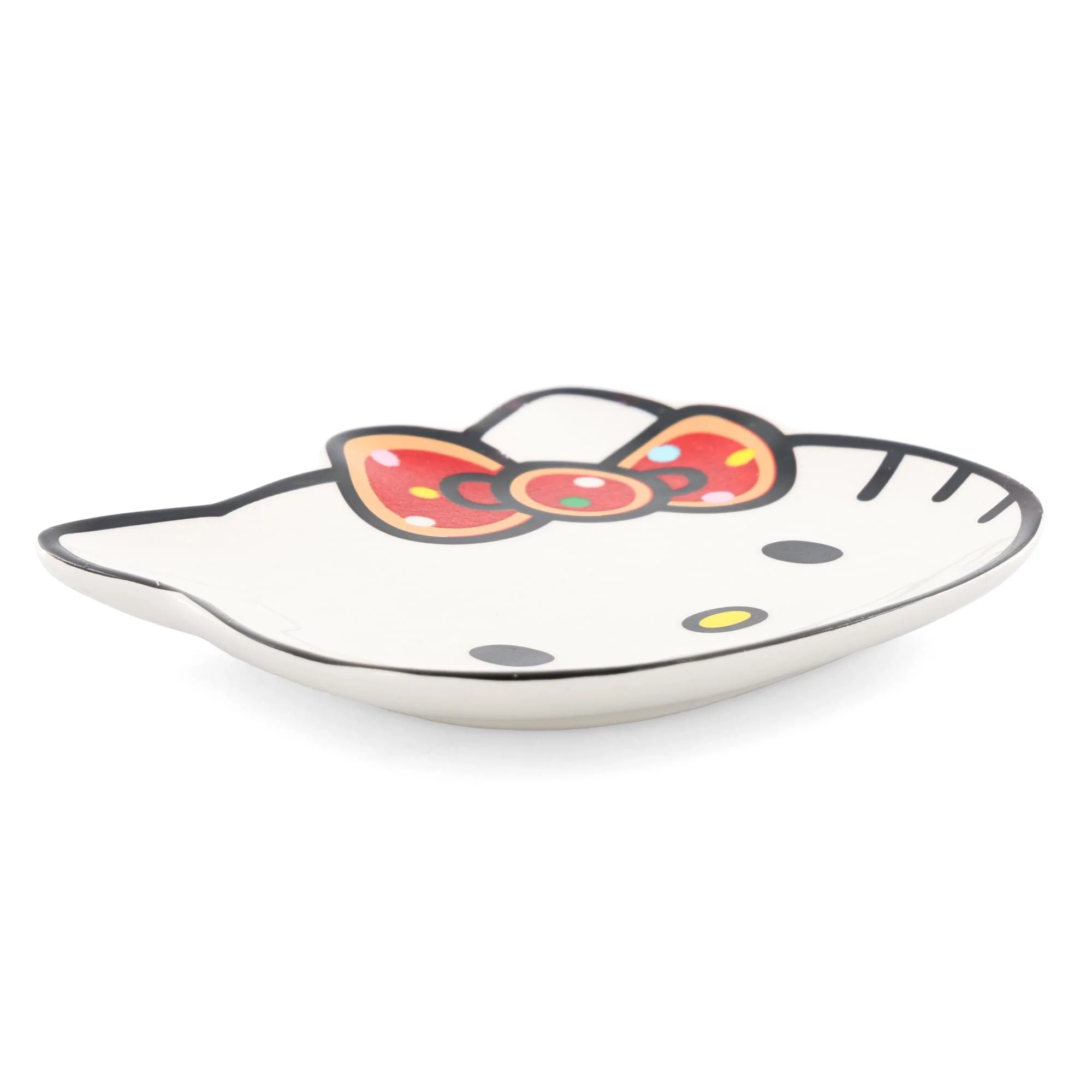 Sanrio Hello Kitty Glitter Bow Sculpted Ceramic Trinket Tray Dish - Image 2