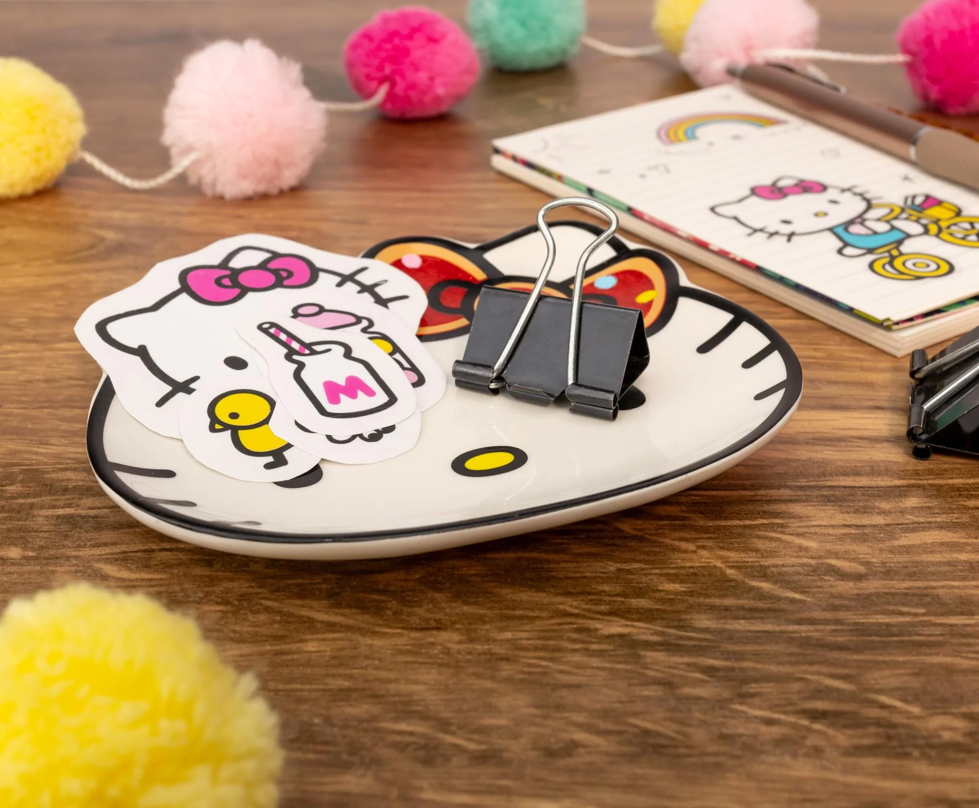 Sanrio Hello Kitty Glitter Bow Sculpted Ceramic Trinket Tray Dish - Image 5