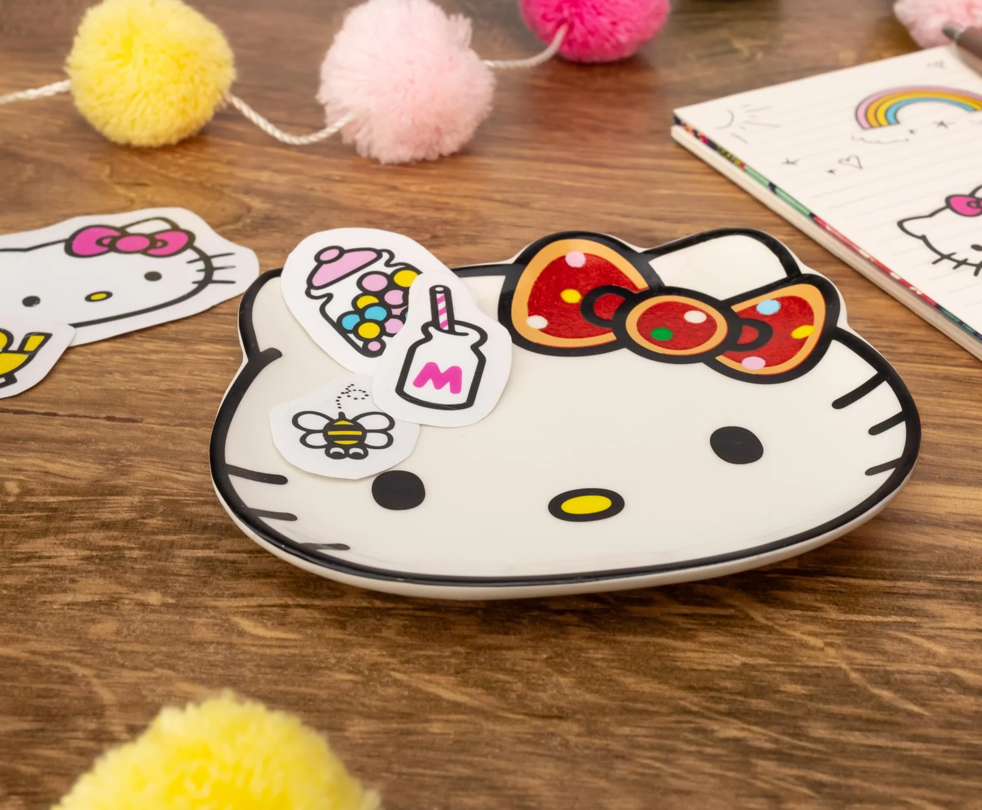 Sanrio Hello Kitty Glitter Bow Sculpted Ceramic Trinket Tray Dish - Image 6