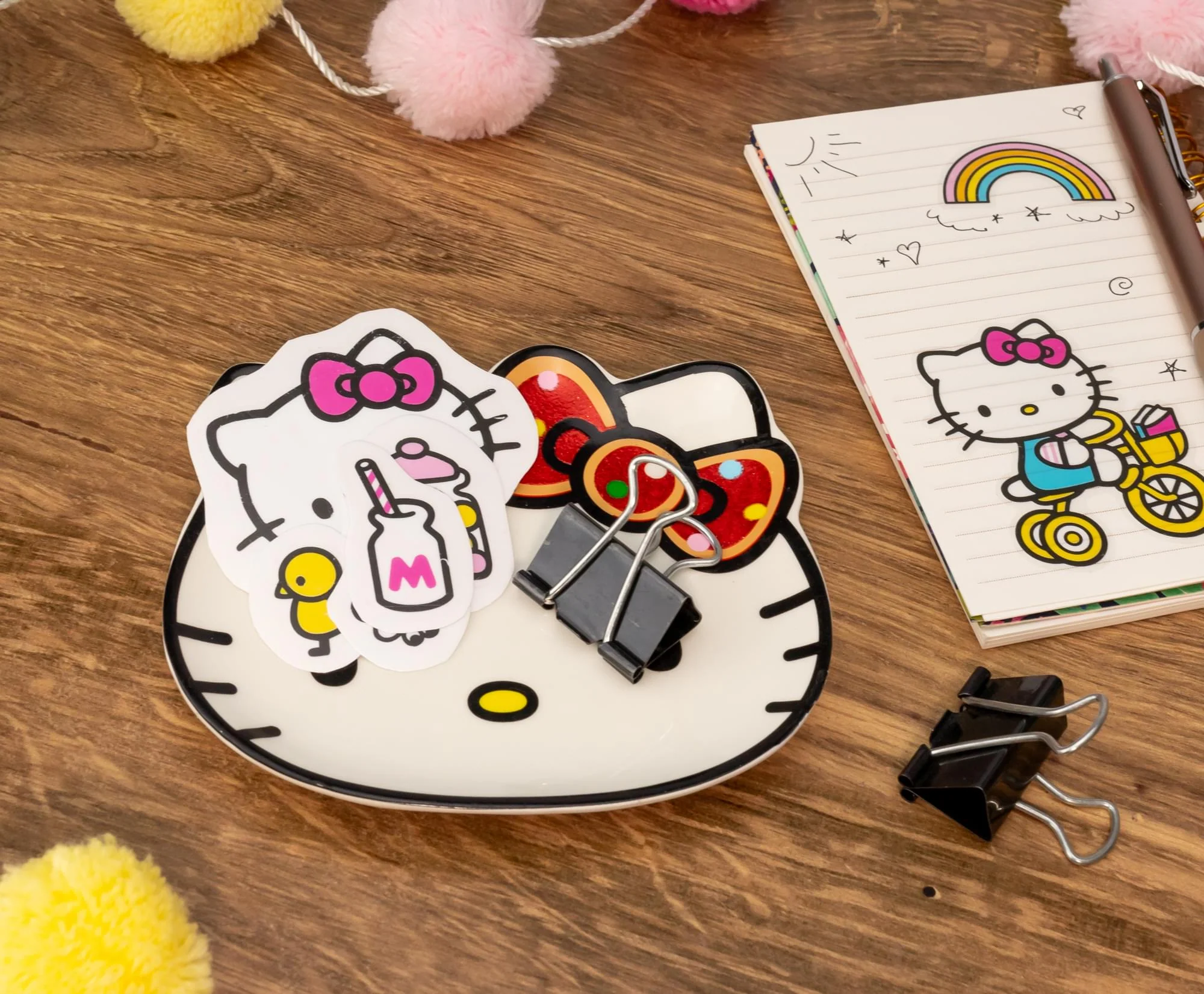 Sanrio Hello Kitty Glitter Bow Sculpted Ceramic Trinket Tray Dish - Image 8