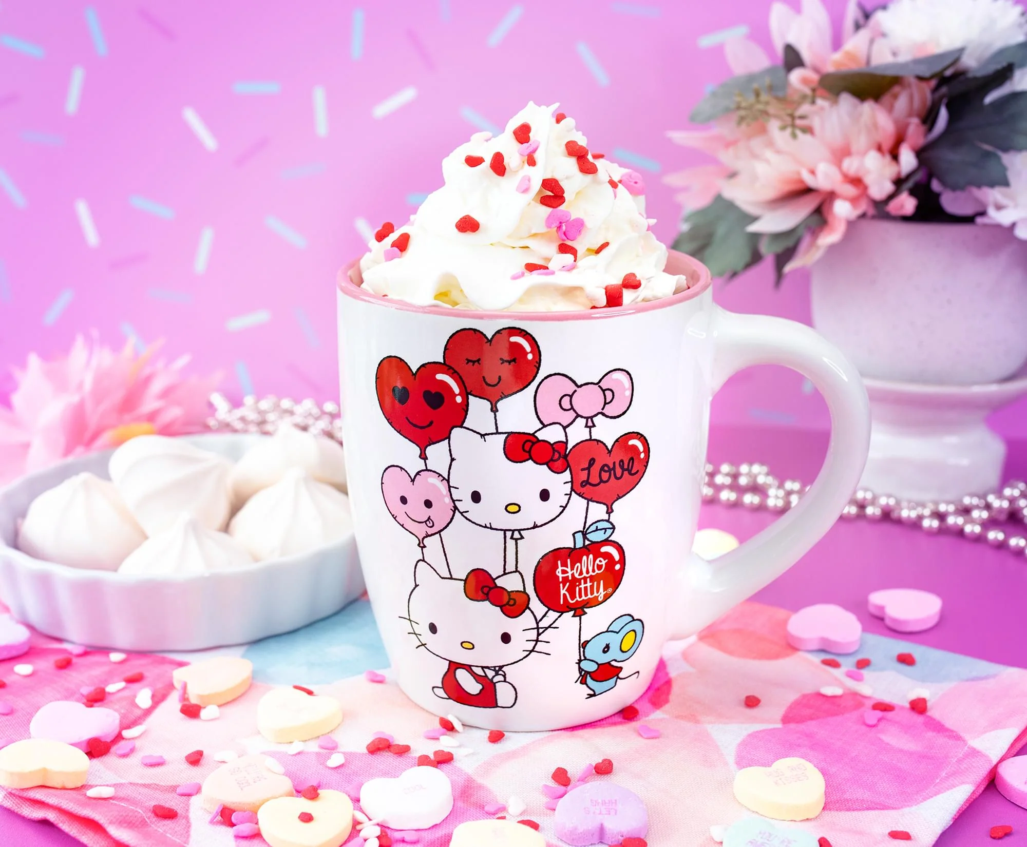 Sanrio Hello Kitty Heart Balloons Ceramic Latte Mug | Holds 25 Ounces - Image 4
