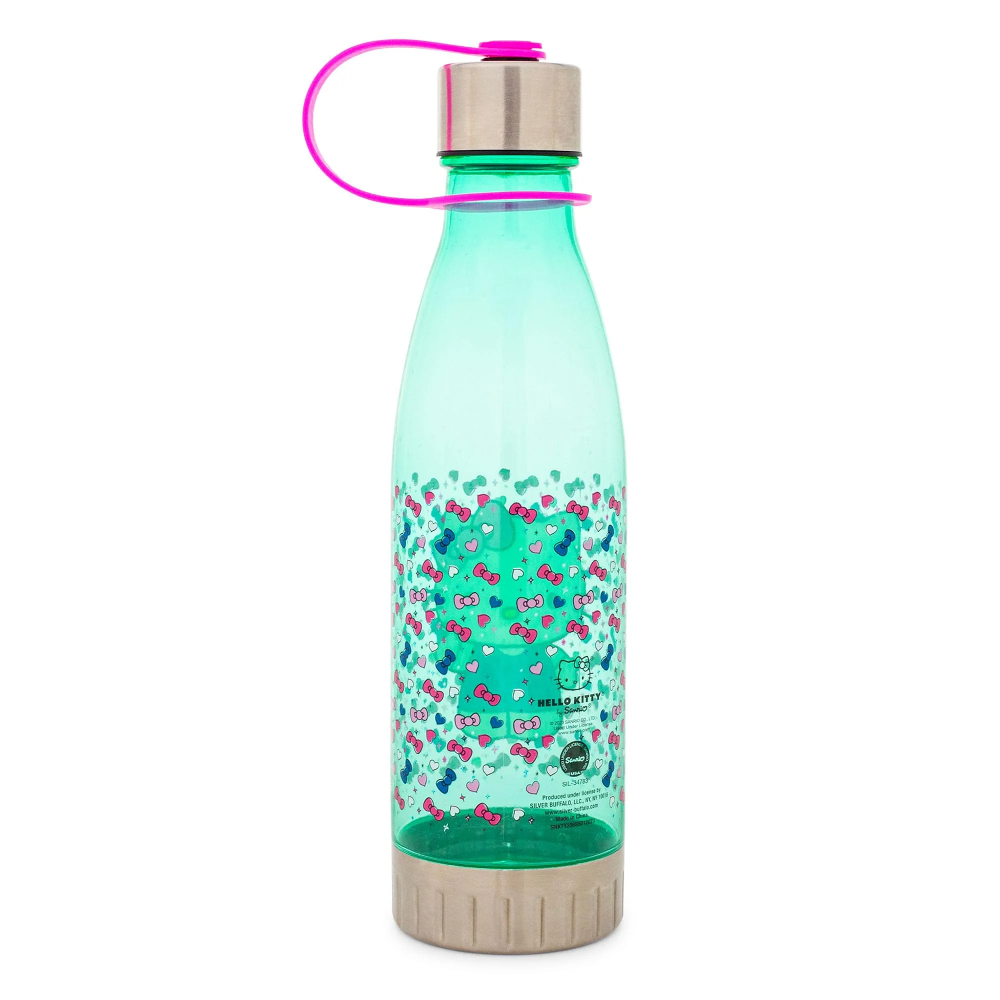 Sanrio Hello Kitty Hearts and Bows Water Bottle With Lid | Holds 20 Ounces - Image 2