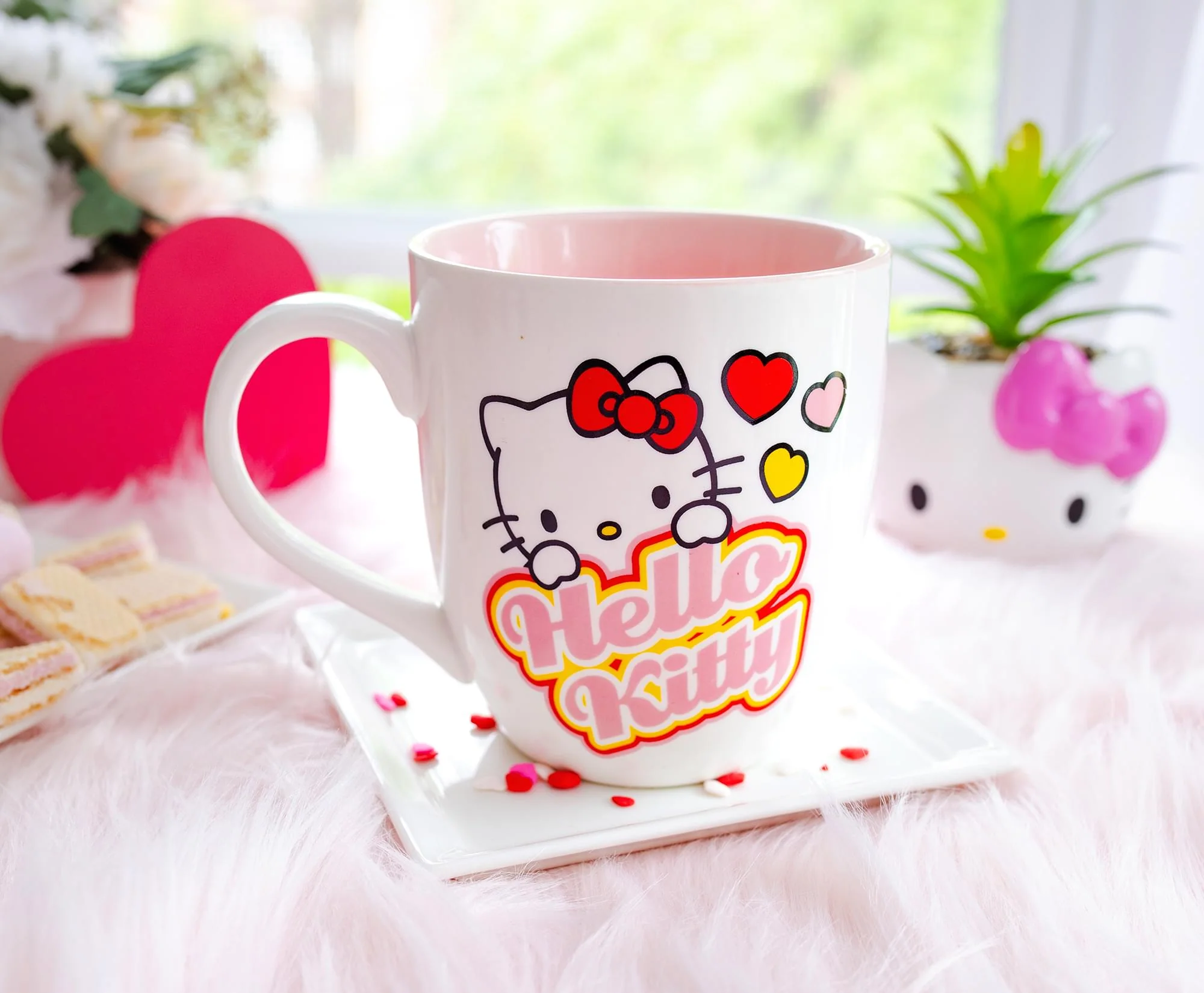Sanrio Hello Kitty Hearts Ceramic Mug | Holds 18 Ounces - Image 4