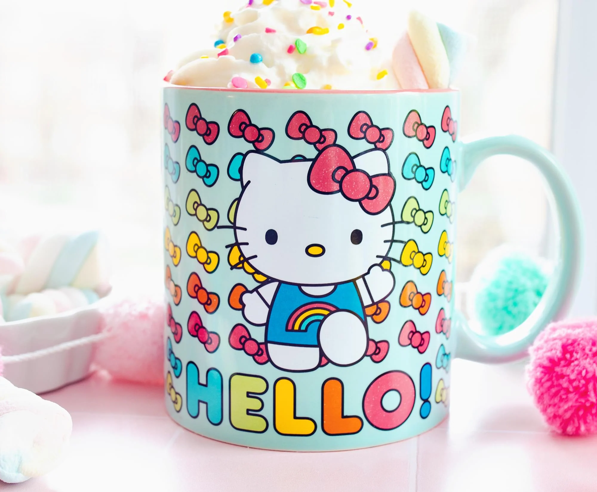 Sanrio Hello Kitty Hello Rainbows Ceramic Mug | Holds 20 Ounces - Image 7