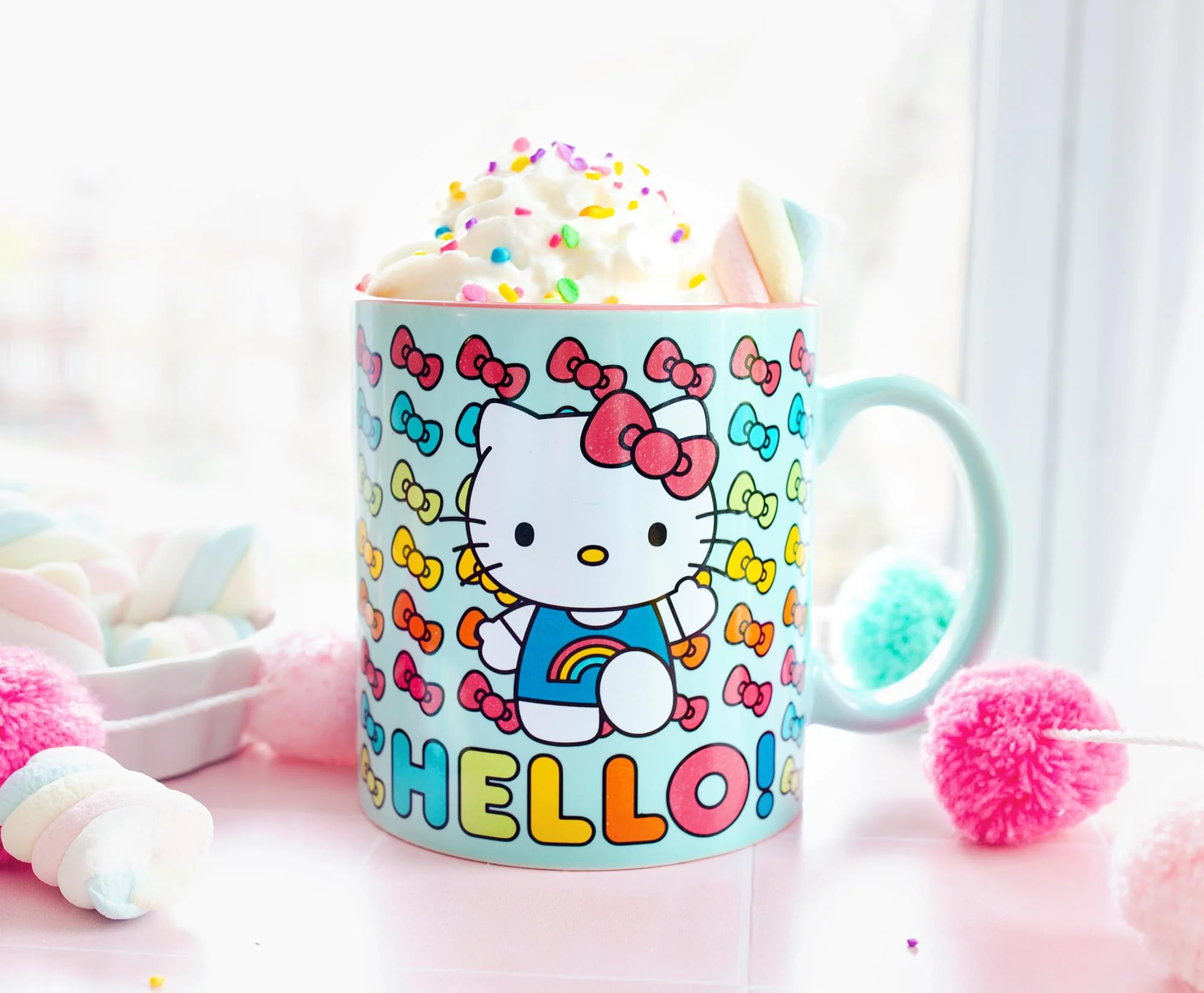 Sanrio Hello Kitty Hello Rainbows Ceramic Mug | Holds 20 Ounces - Image 9