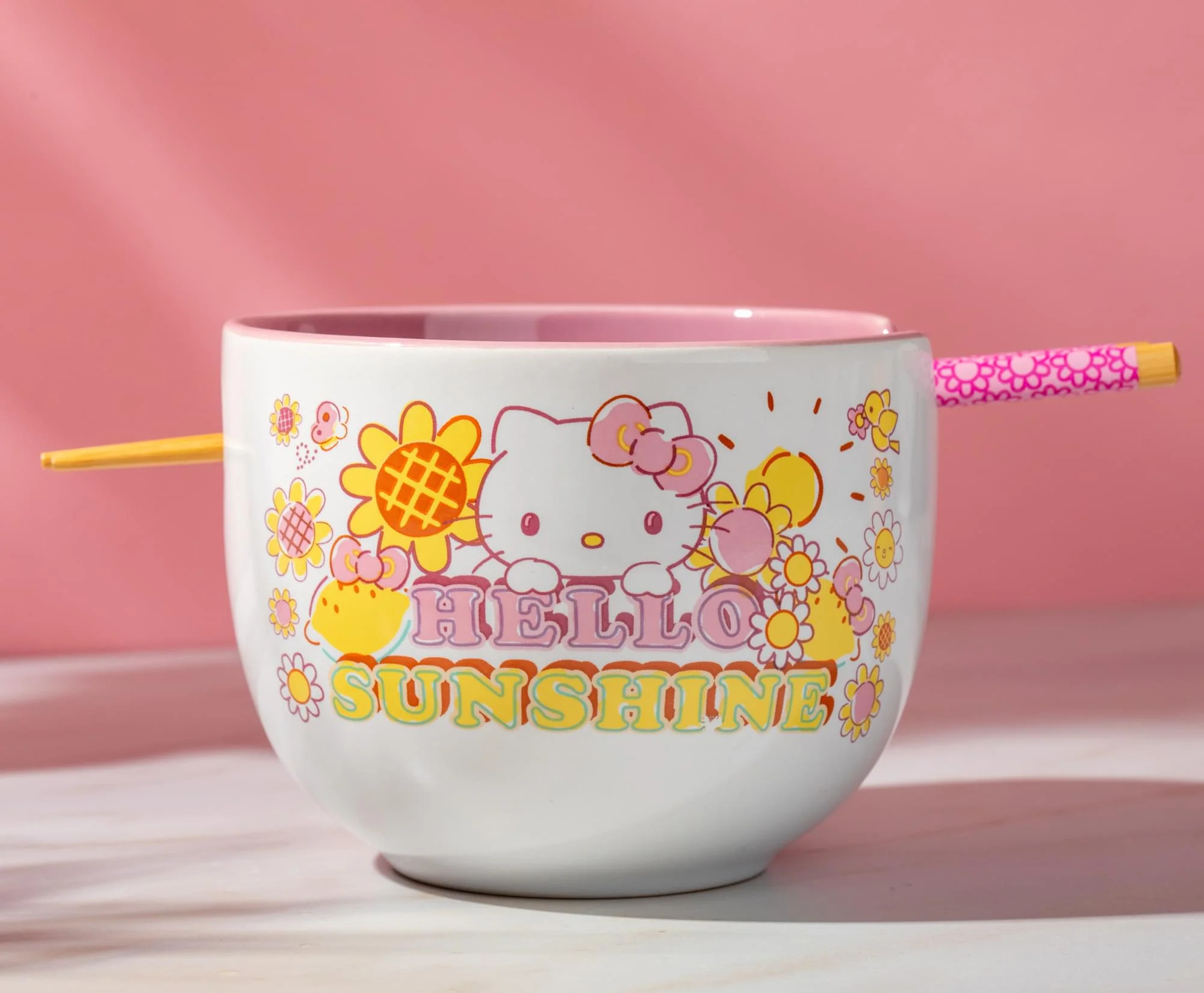 Sanrio Hello Kitty "Hello Sunshine" 20-Ounce Ramen Bowl and Chopstick Set - Image 4
