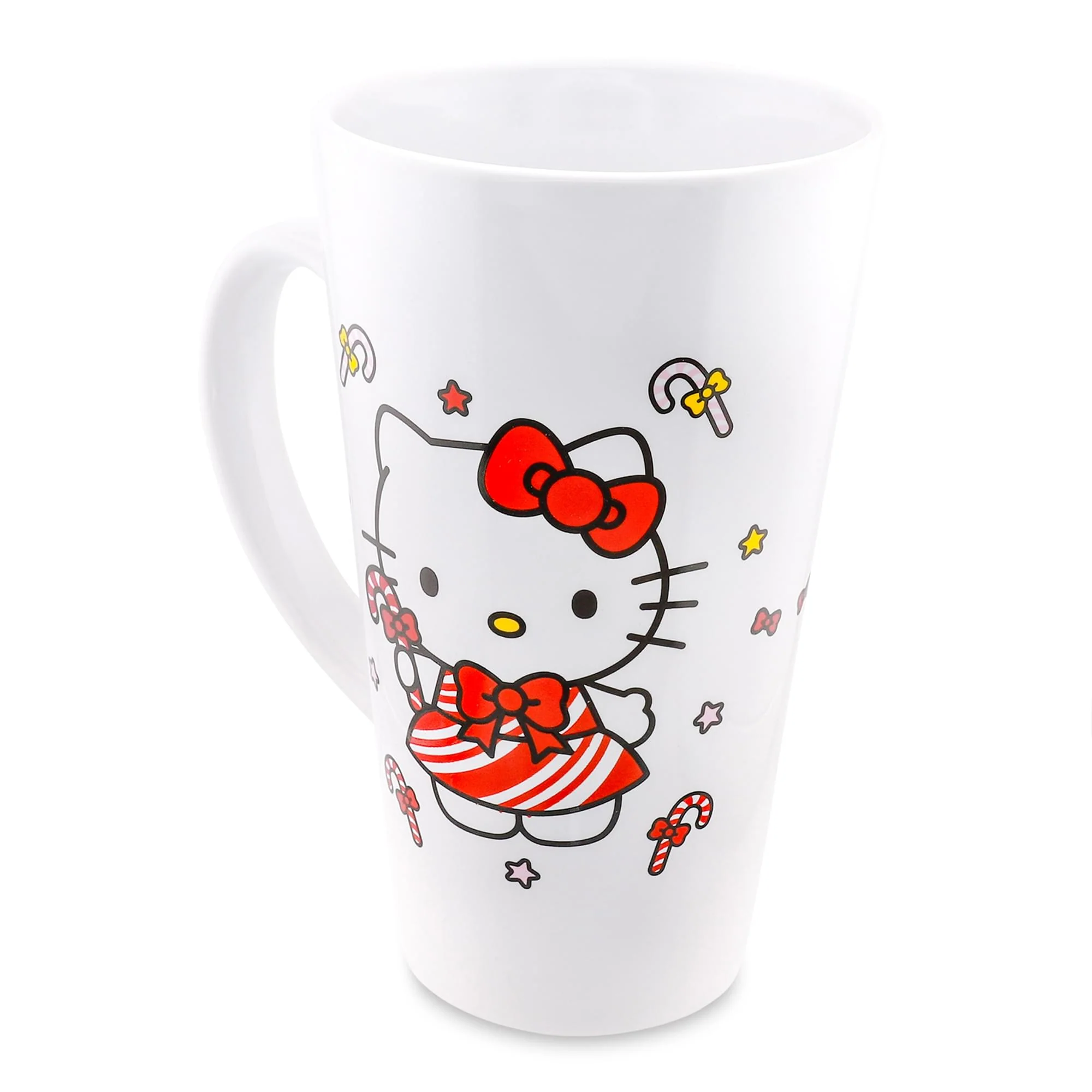 Sanrio Hello Kitty Holiday Candy Cane Ceramic Tall Latte Mug | Holds 16 Ounces - Image 2