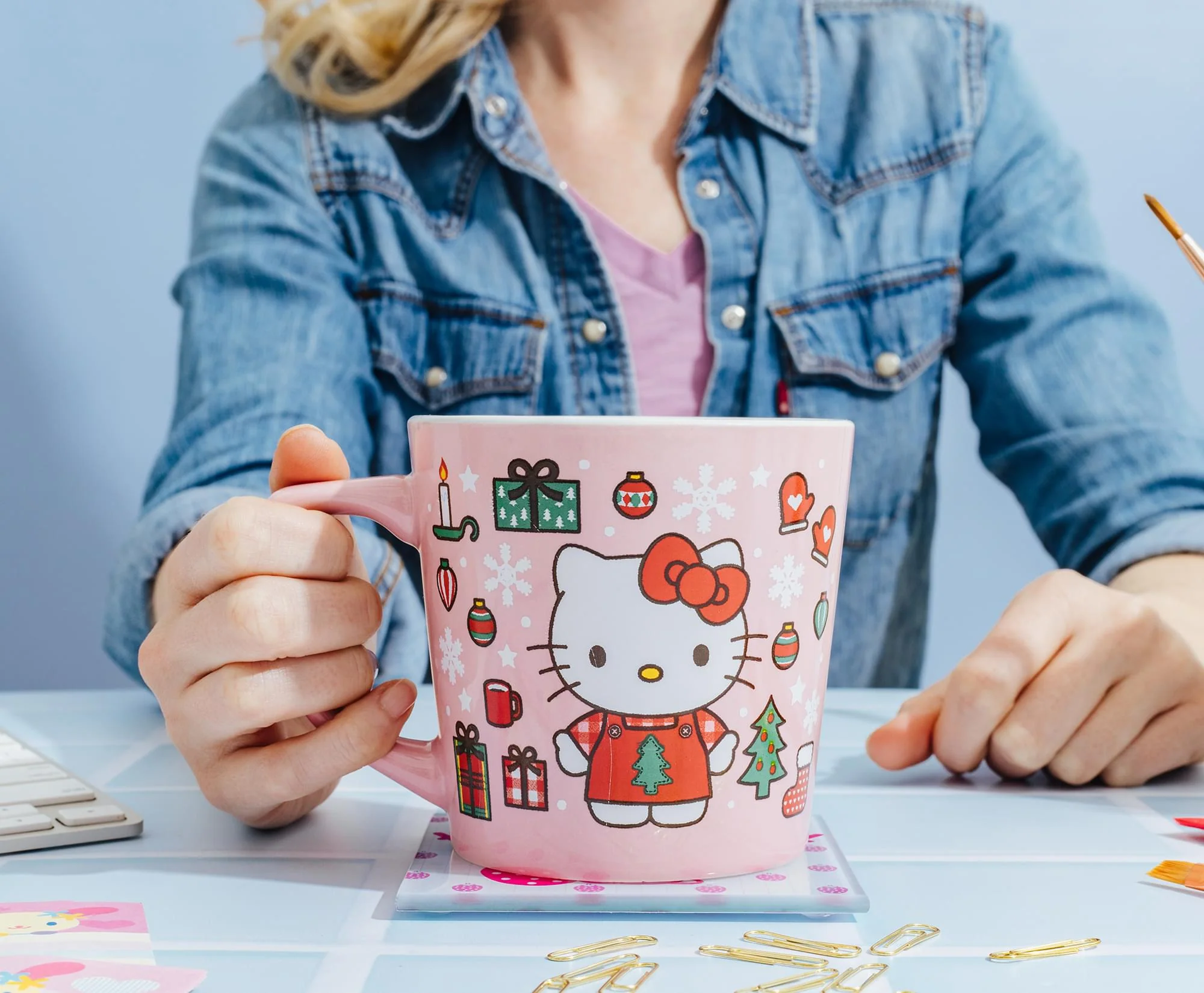 Sanrio Hello Kitty Holiday Celebration Ceramic Latte Mug | Holds 17 Ounces - Image 8