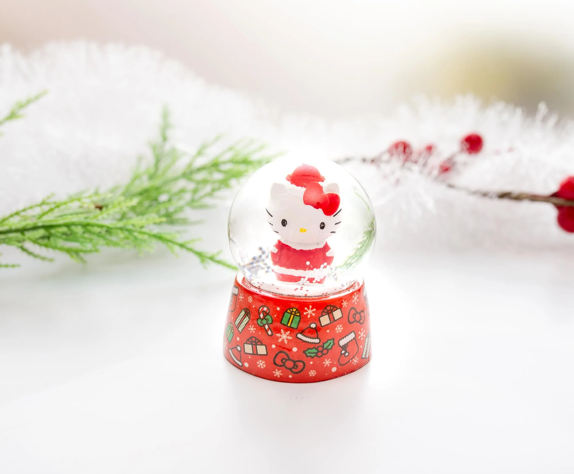 Sanrio Hello Kitty Holiday Mini Snow Globe | 3 Inches Tall - Image 3