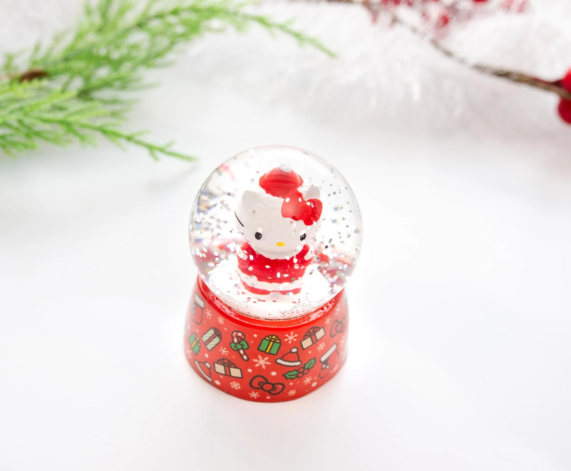 Sanrio Hello Kitty Holiday Mini Snow Globe | 3 Inches Tall - Image 5