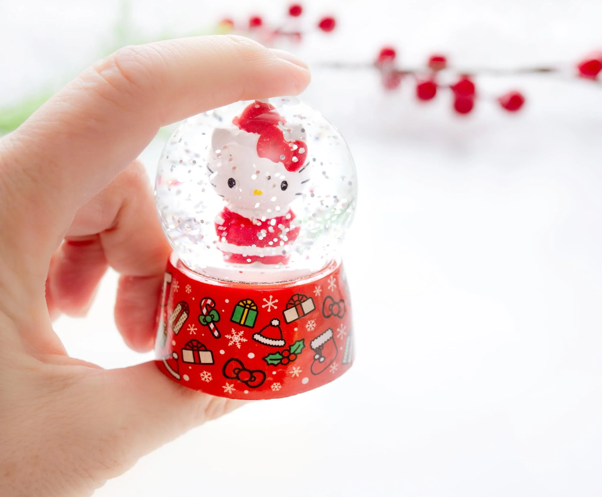 Sanrio Hello Kitty Holiday Mini Snow Globe | 3 Inches Tall - Image 8