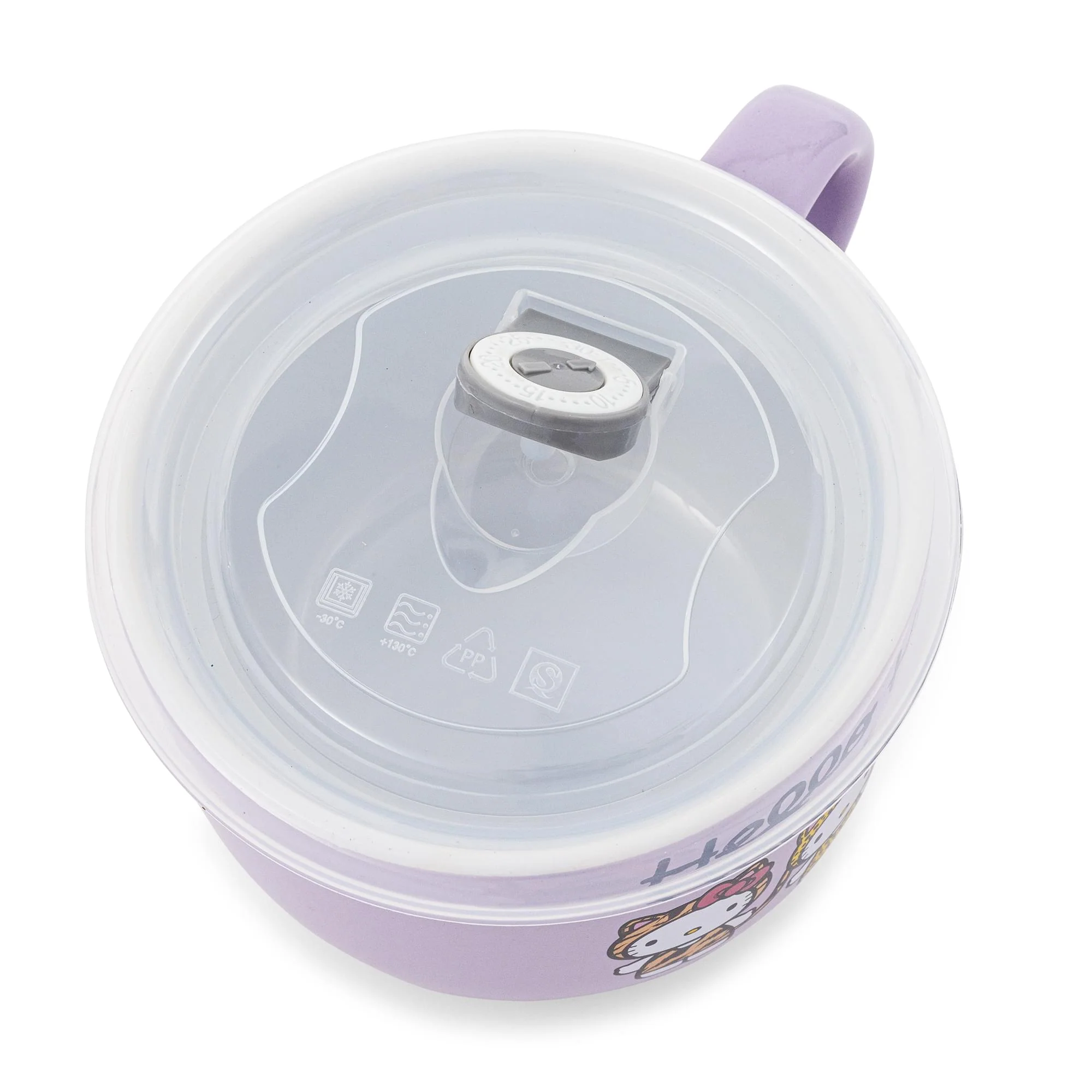 Sanrio Hello Kitty Jungle Animals 24-Ounce Ceramic Soup Mug With Vented Lid - Image 3