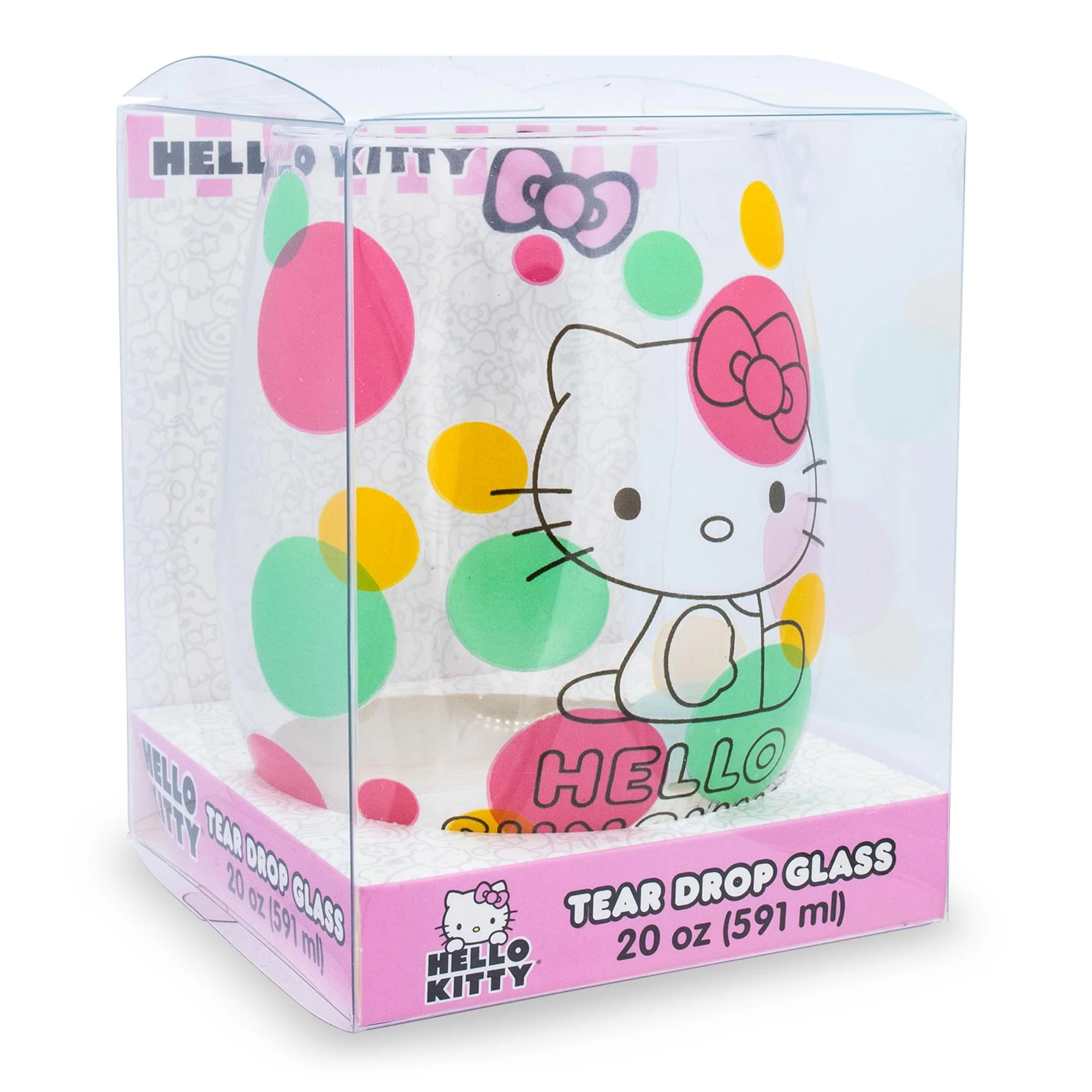 Sanrio Hello Kitty Loves Ice Cream Teardrop Stemless Wine Glass | Holds 20 Ounce - Image 2