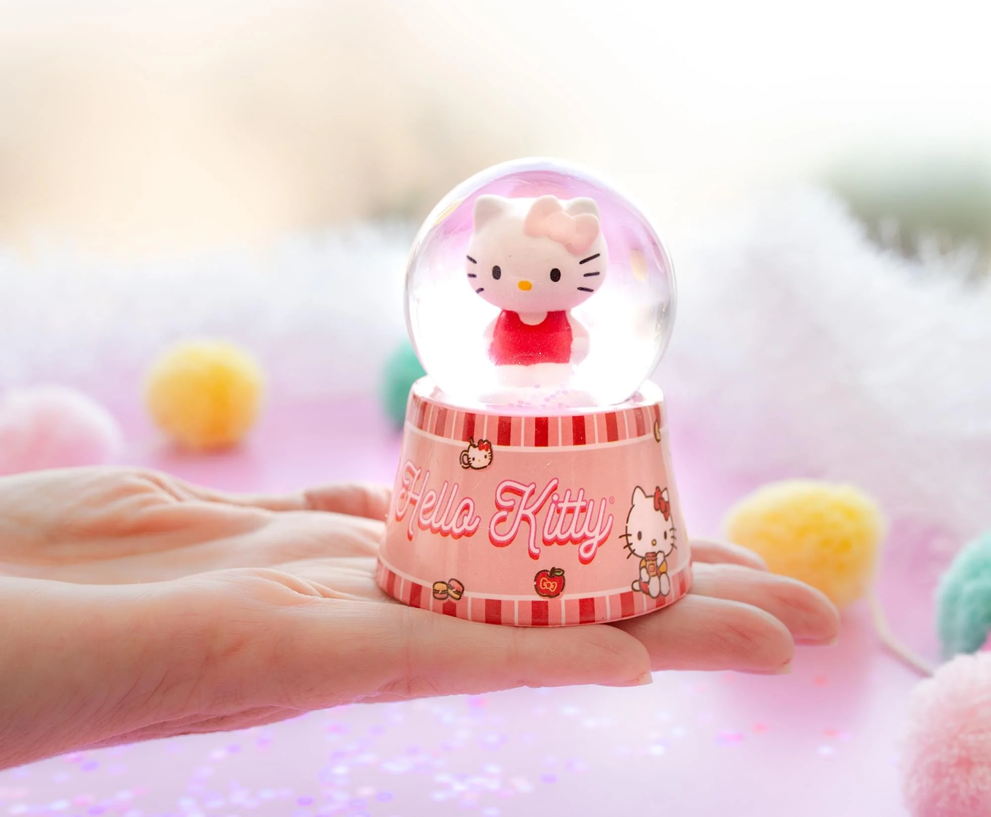 Sanrio Hello Kitty Mini Light-Up Snow Globe | 3 Inches Tall - Image 7