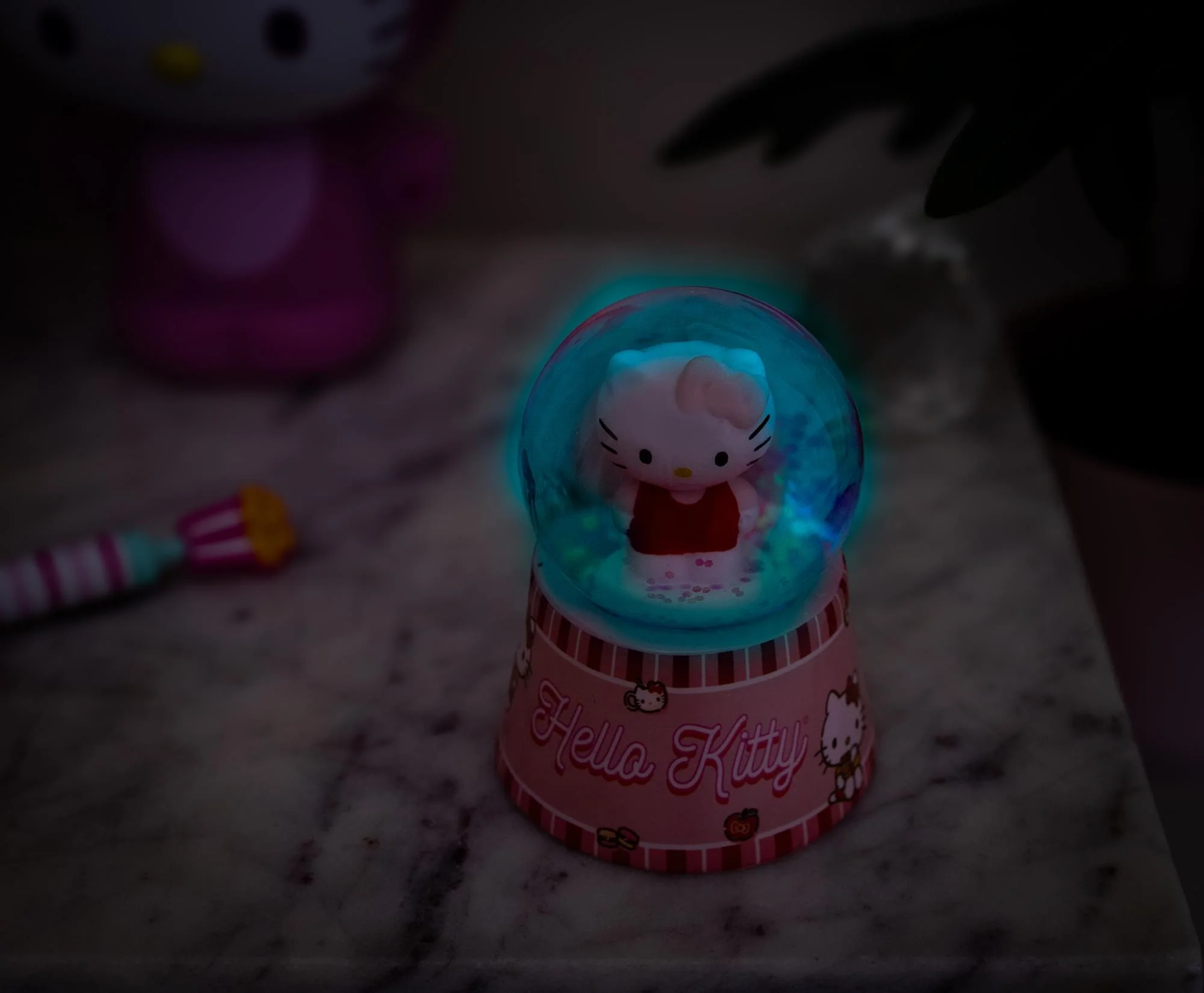 Sanrio Hello Kitty Mini Light-Up Snow Globe | 3 Inches Tall - Image 9