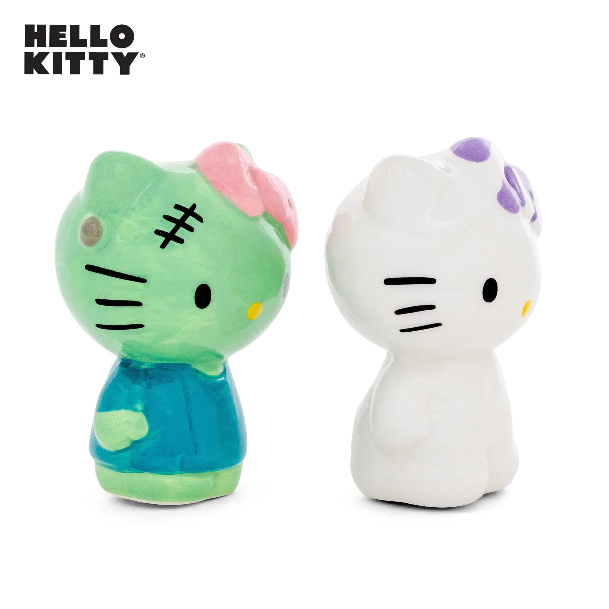 Sanrio Hello Kitty Mummy and Frankenstein Ceramic Salt and Pepper Shaker Set - Image 3