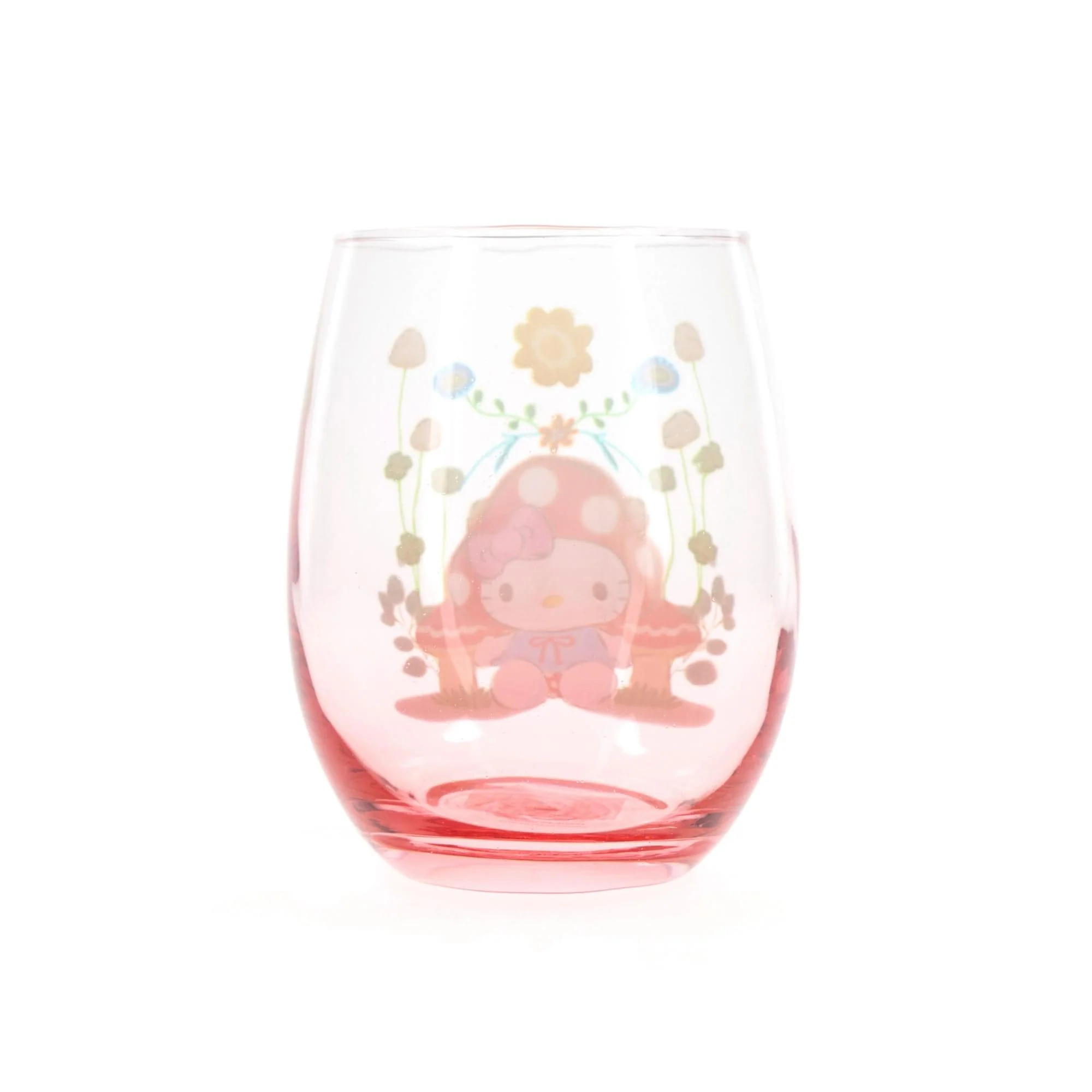 Sanrio Hello Kitty Mushroom Art Stemless Wine Glass | Holds 20 Ounces - Image 2