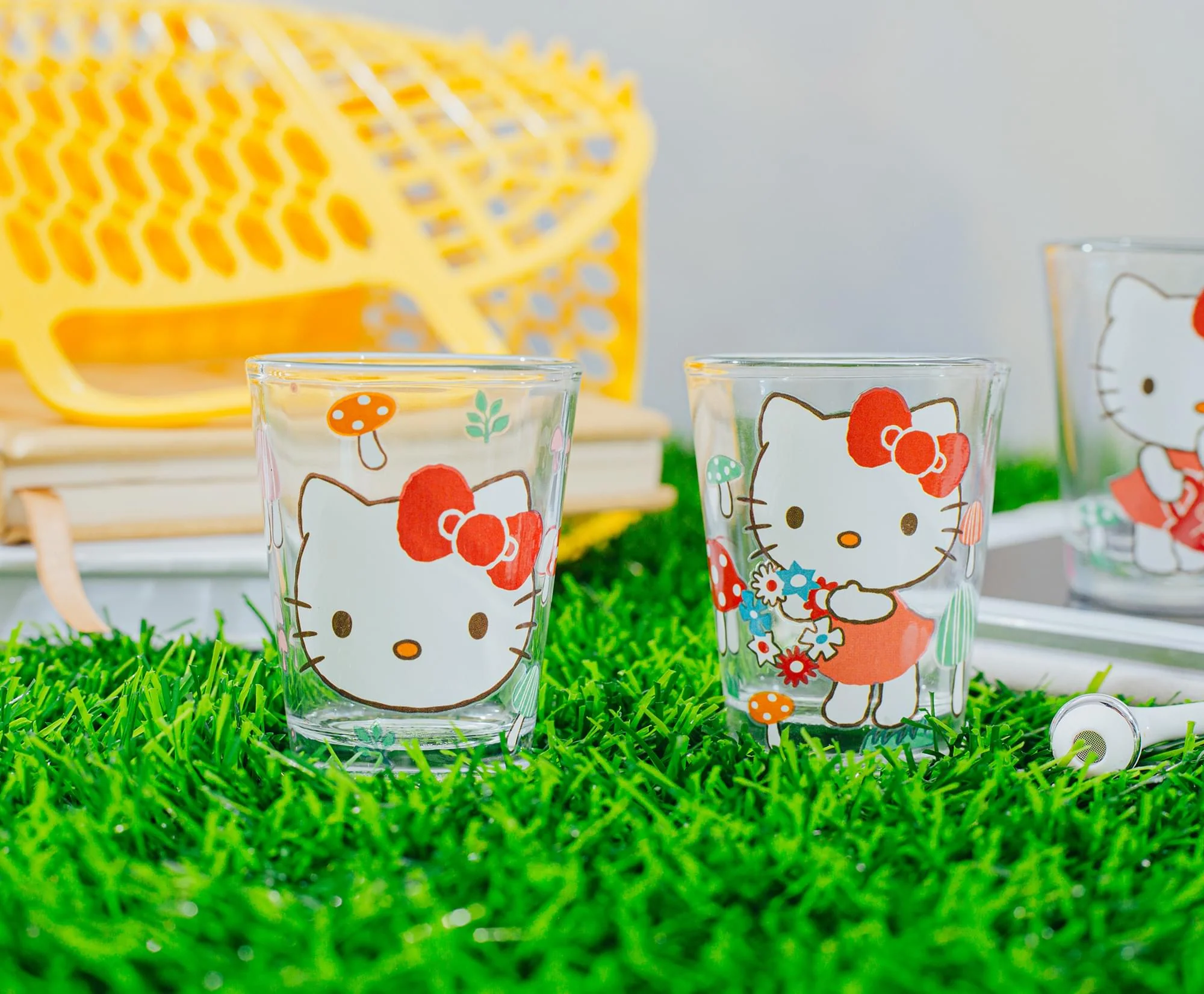 Sanrio Hello Kitty Mushrooms 2-Ounce Mini Shot Glasses | Set of 4 - Image 5