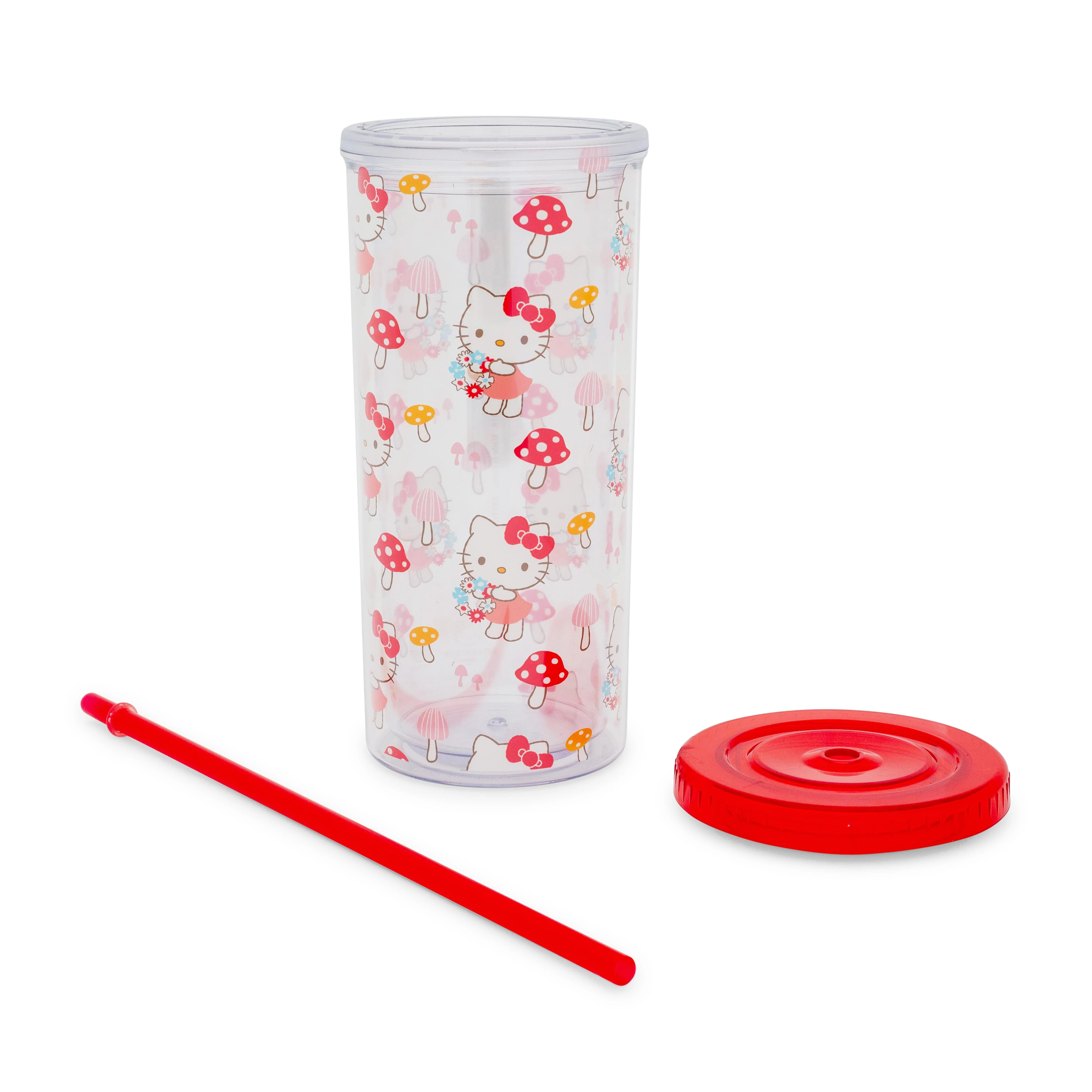 Sanrio Hello Kitty Mushrooms Carnival Cup With Lid and Straw | Holds 20 Ounces - Image 3