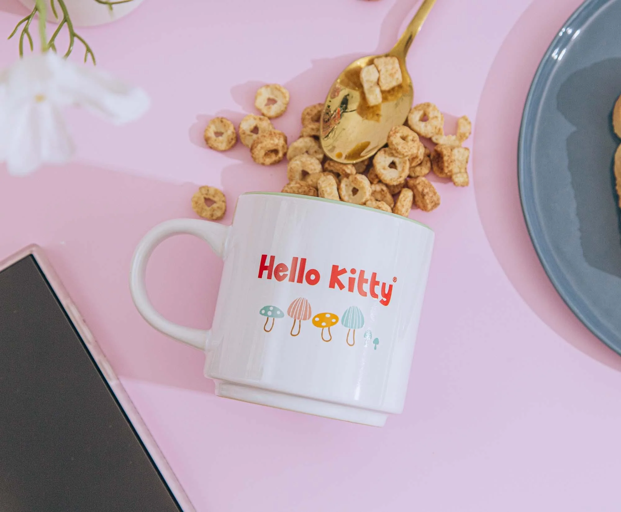 Sanrio Hello Kitty Mushrooms Single Stackable Ceramic Mug | Holds 13 Ounces - Image 3
