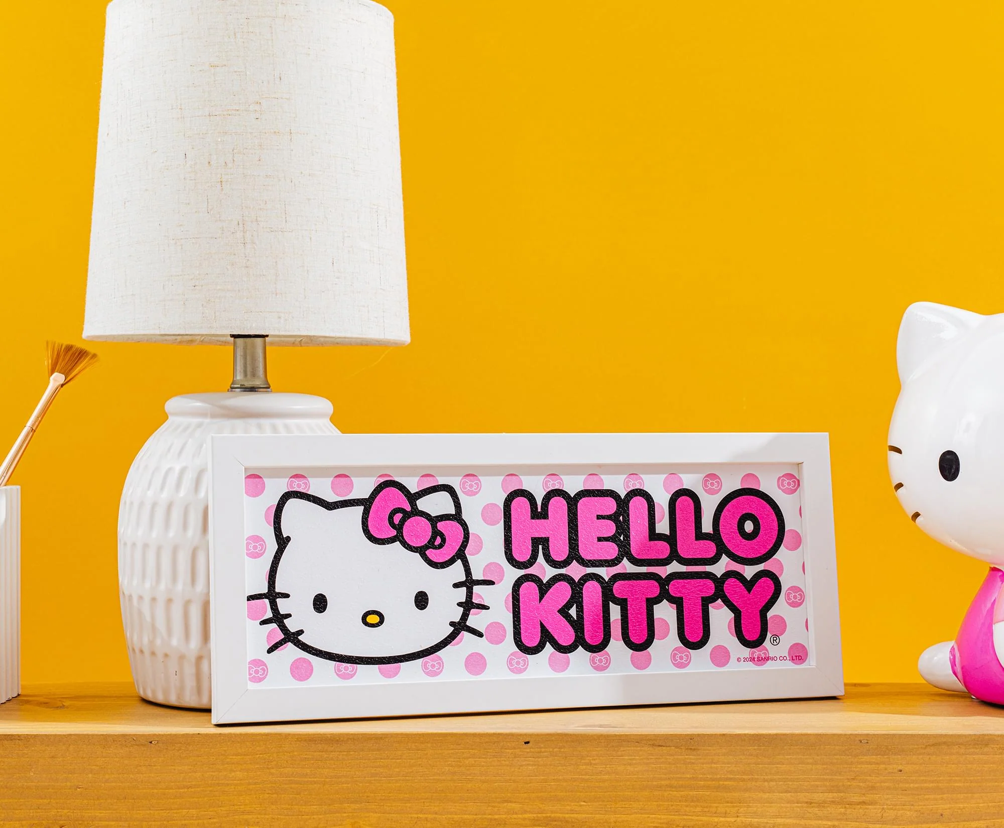 Sanrio Hello Kitty Pink 12 x 5 Inch Framed MDF Wall Art - Image 7