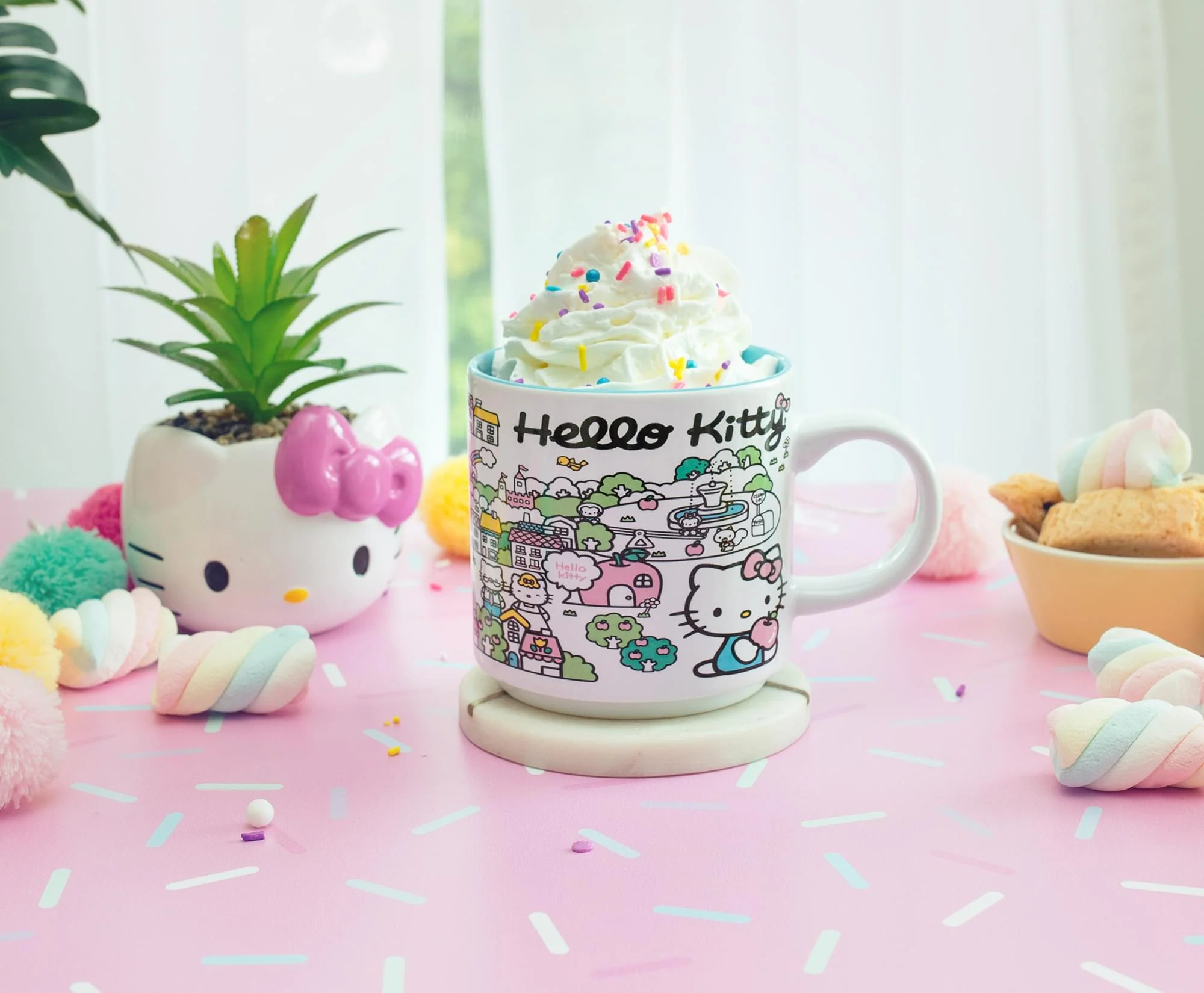 Sanrio Hello Kitty Pink Map Ceramic Mug | Holds 13 Ounces - Image 6
