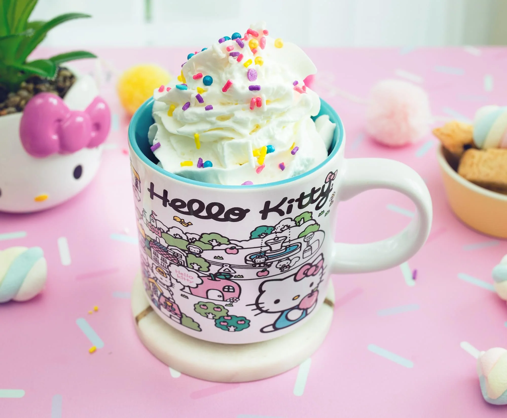 Sanrio Hello Kitty Pink Map Ceramic Mug | Holds 13 Ounces - Image 8