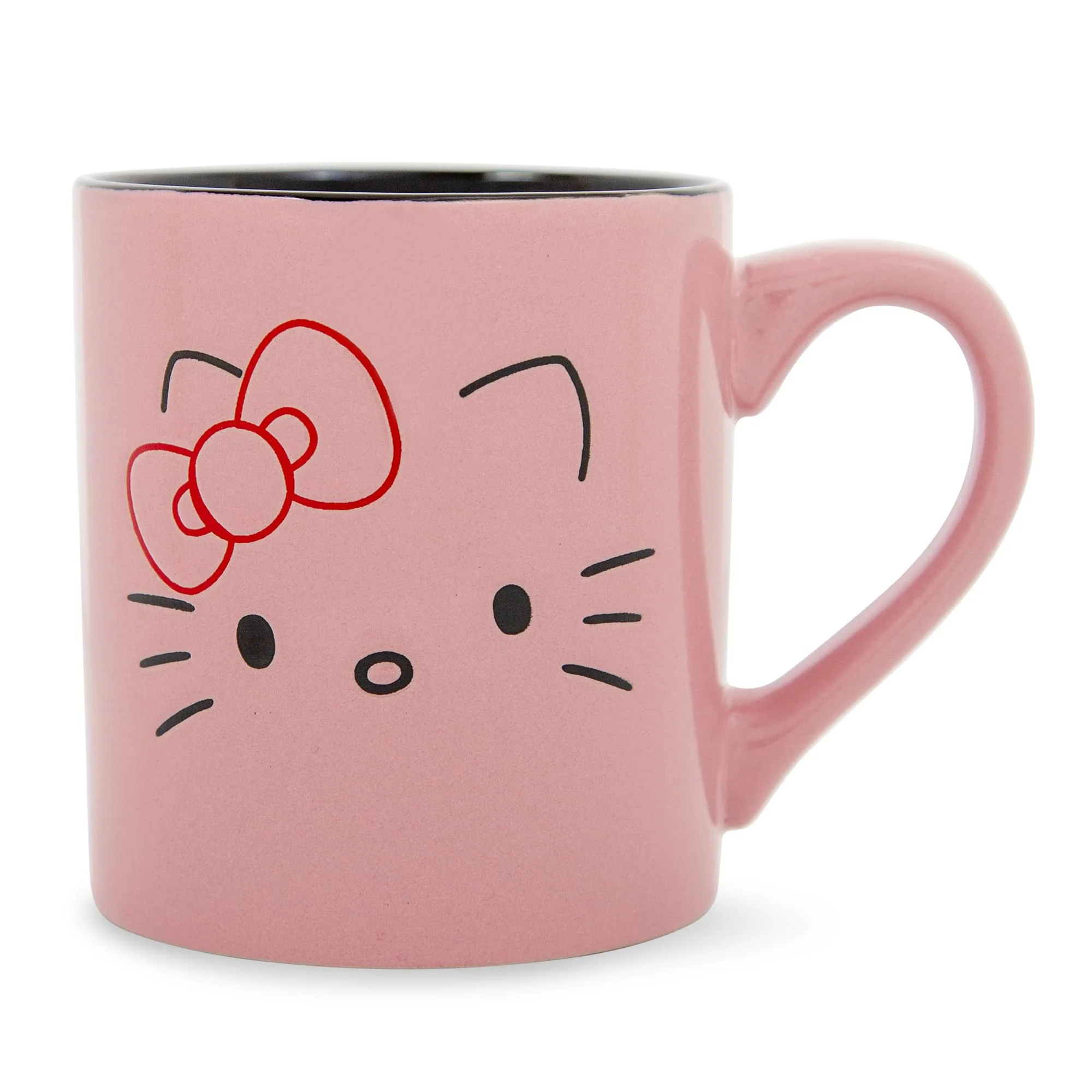 Sanrio Hello Kitty Pink Outline Face Wax Resist Ceramic Mug | Holds 14 Ounces - Image 2