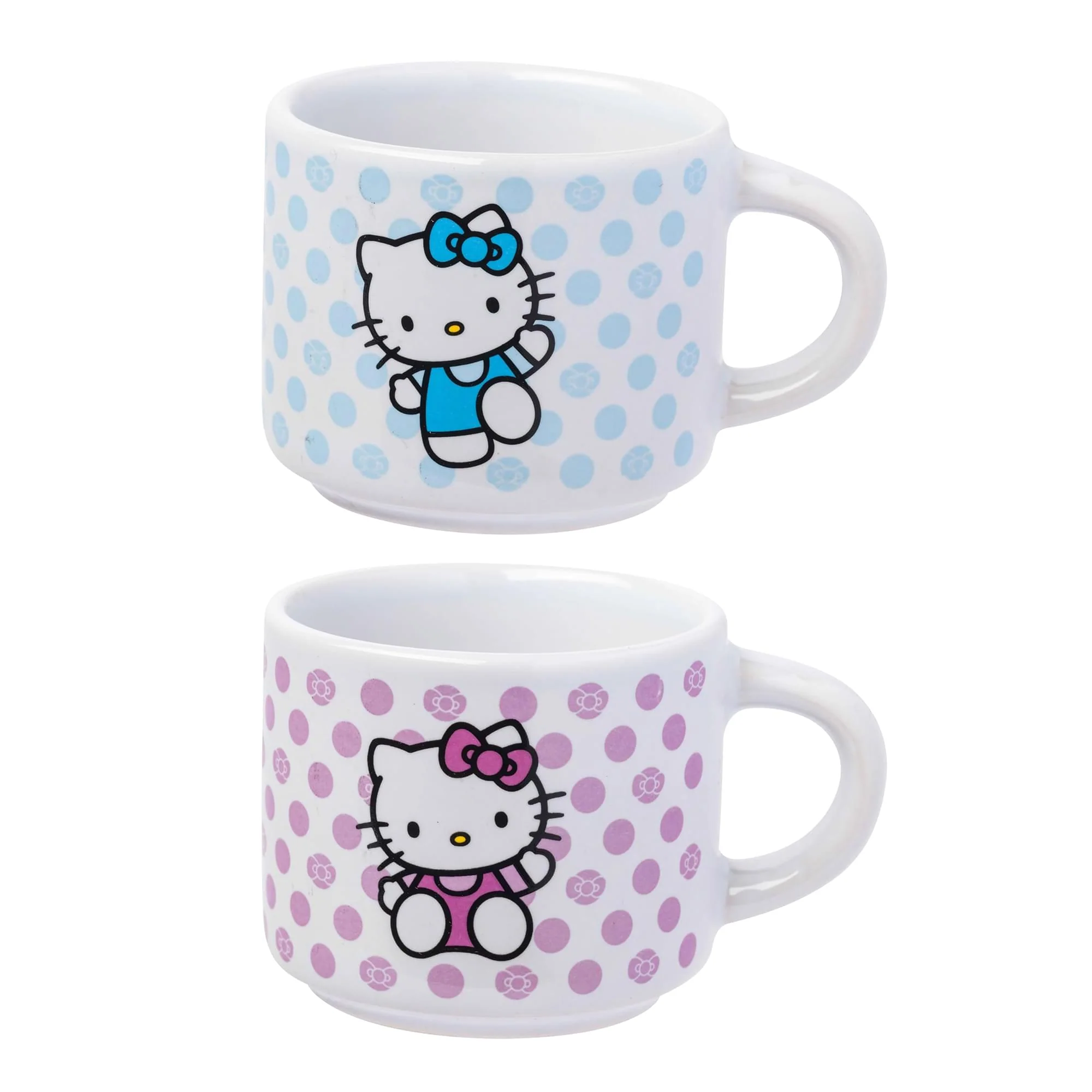 Sanrio Hello Kitty Polka Dots 3oz Stackable Mug Set of 4 - Image 7