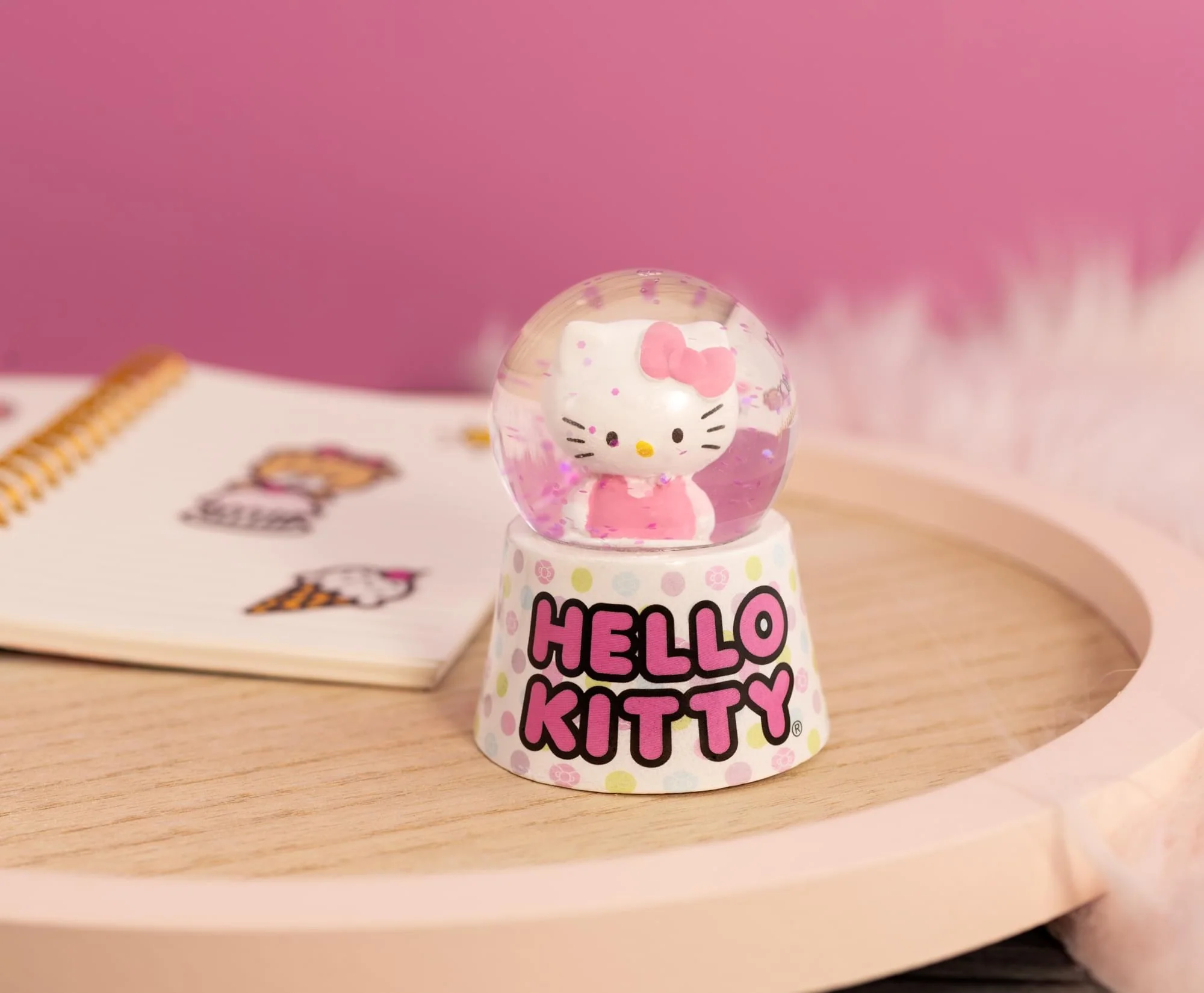 Sanrio Hello Kitty Polka Dots Mini Light-Up Snow Globe | 3 Inches Tall - Image 6