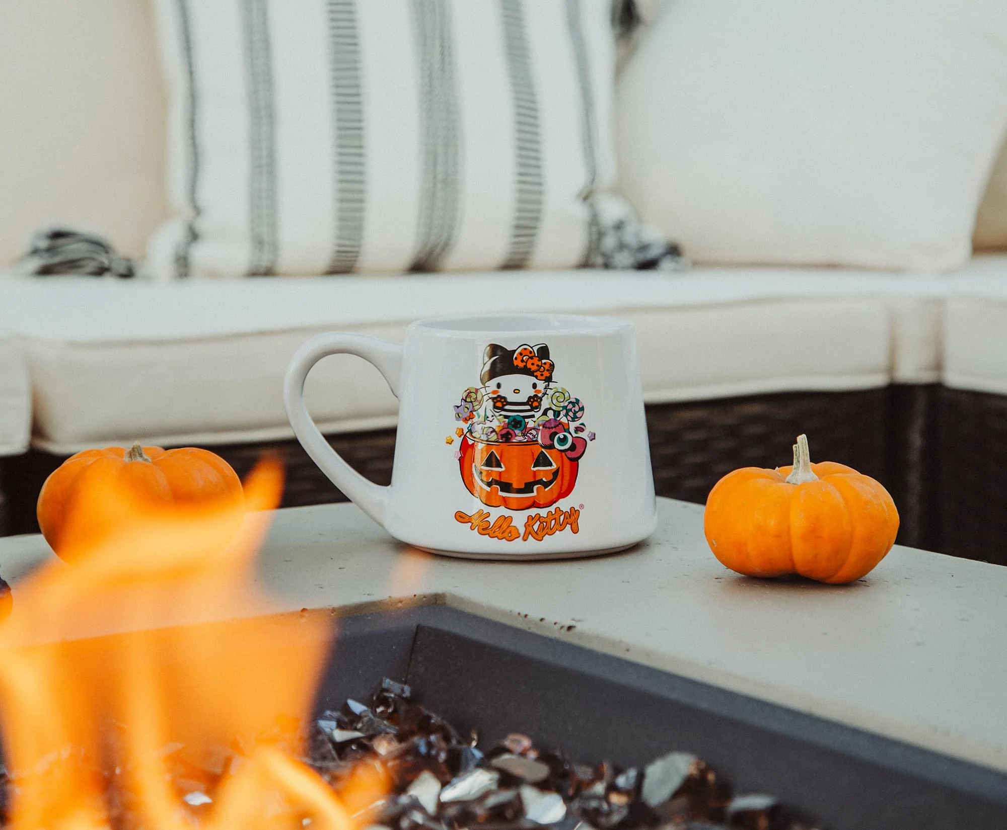 Sanrio Hello Kitty Pumpkin Candy Burglar Tapered Pottery Mug | Holds 14 Ounces - Image 6