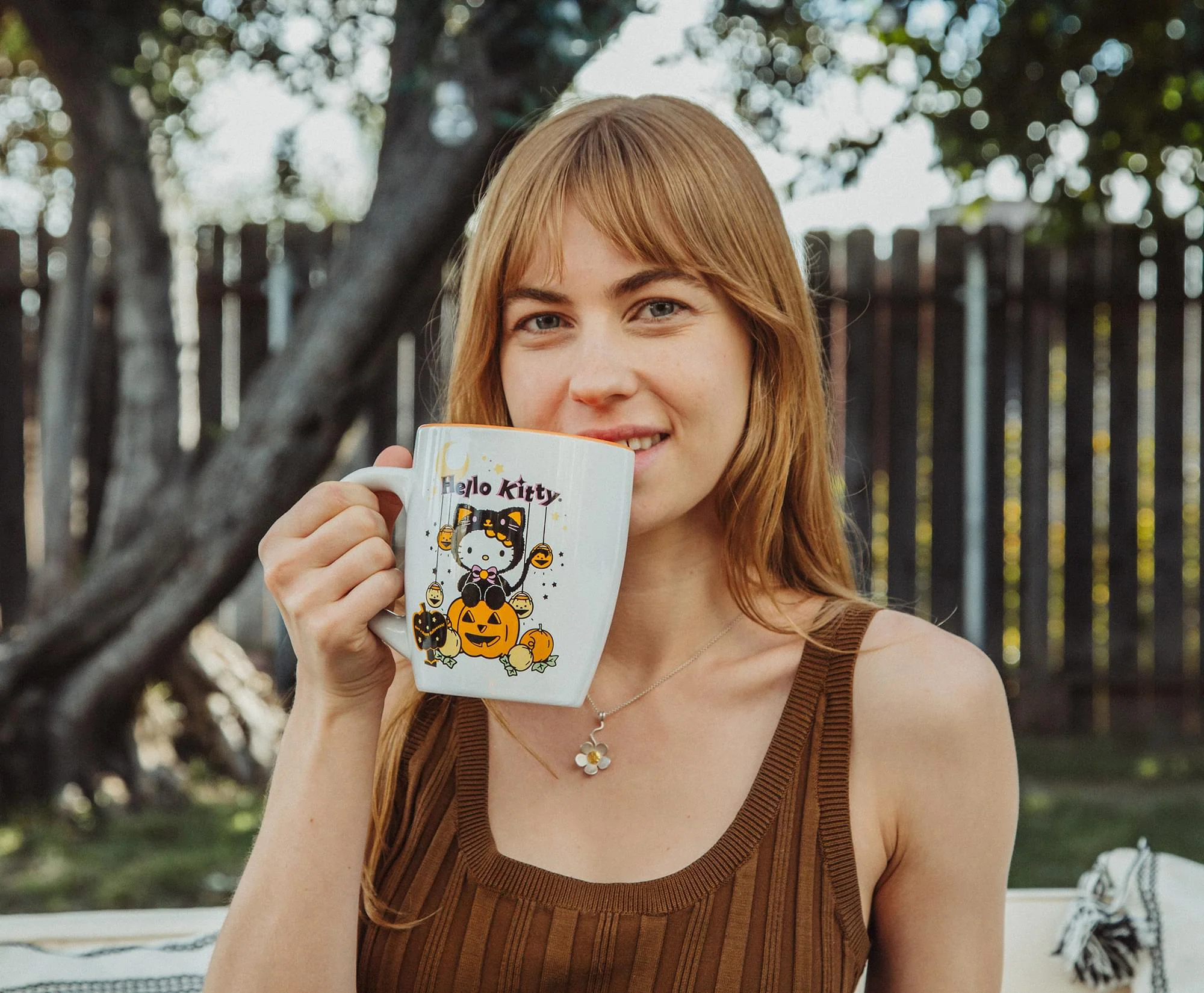 Sanrio Hello Kitty Pumpkin Patch Jumbo Curved Ceramic Latte Mug | Hold 25 Ounces - Image 6